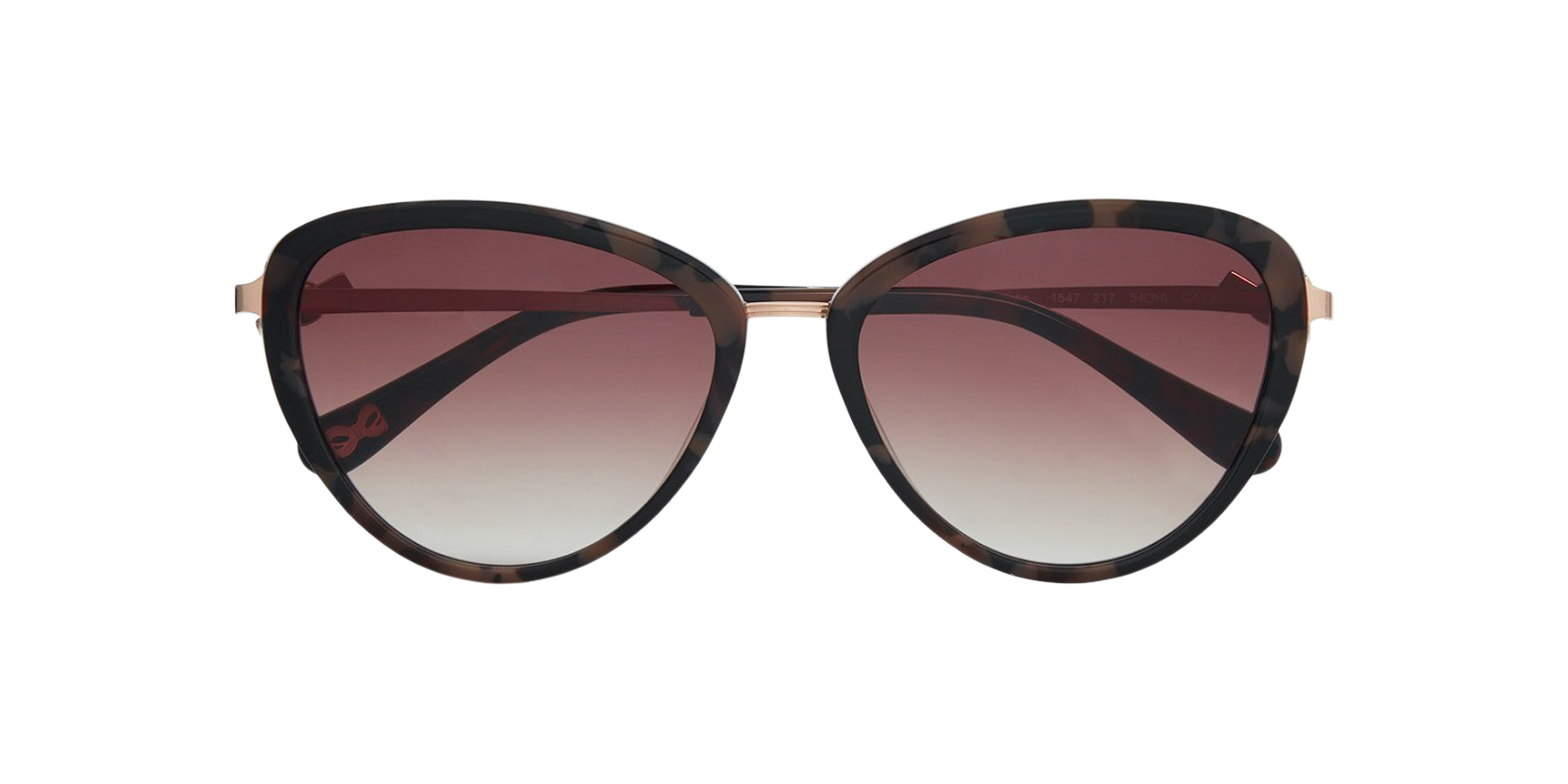 Front Ted Baker Malin TB 1547 Sunglasses Brown / Pink