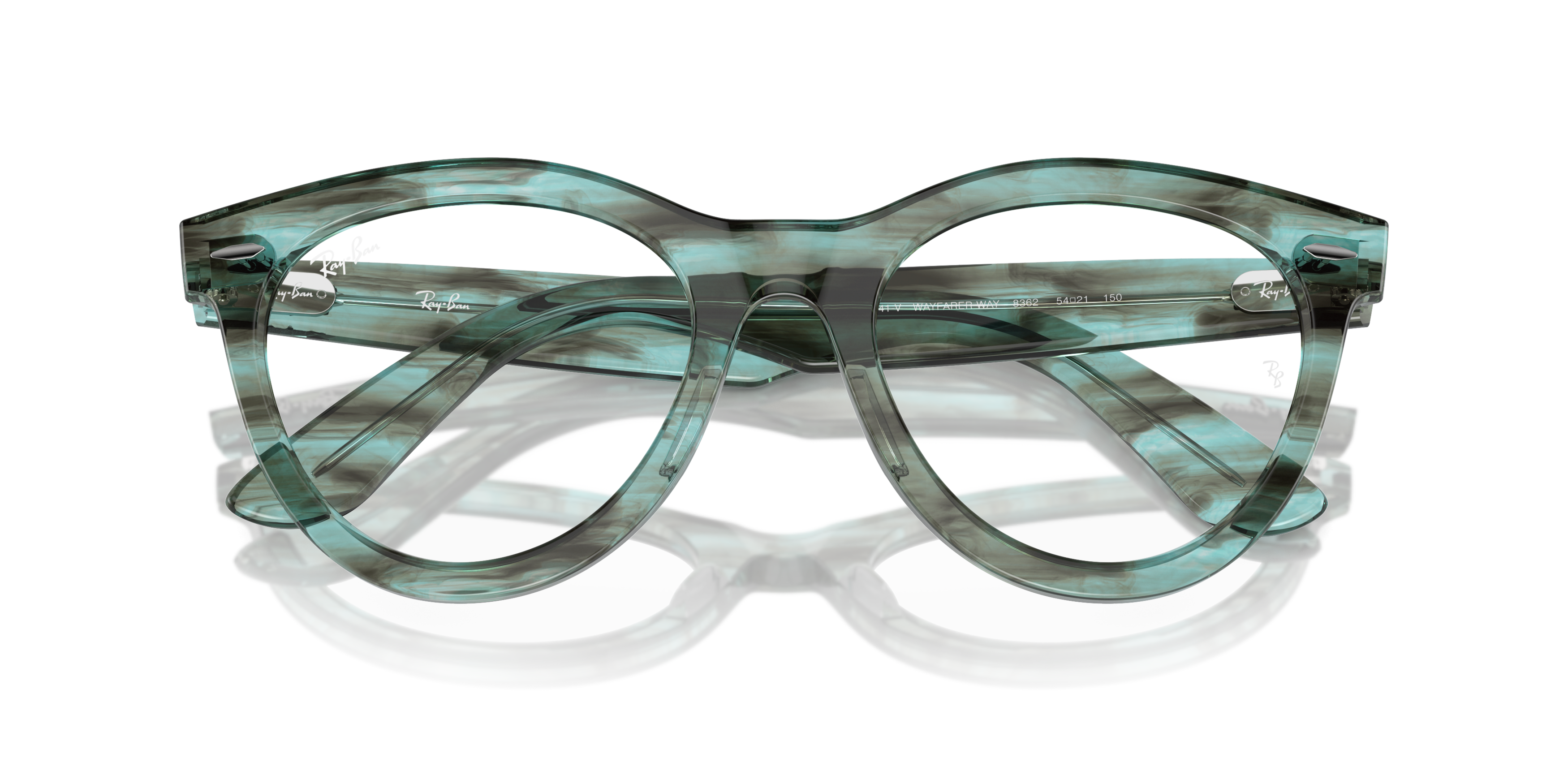 Folded Ray-Ban RX 2241V Glasses Transparent / Black
