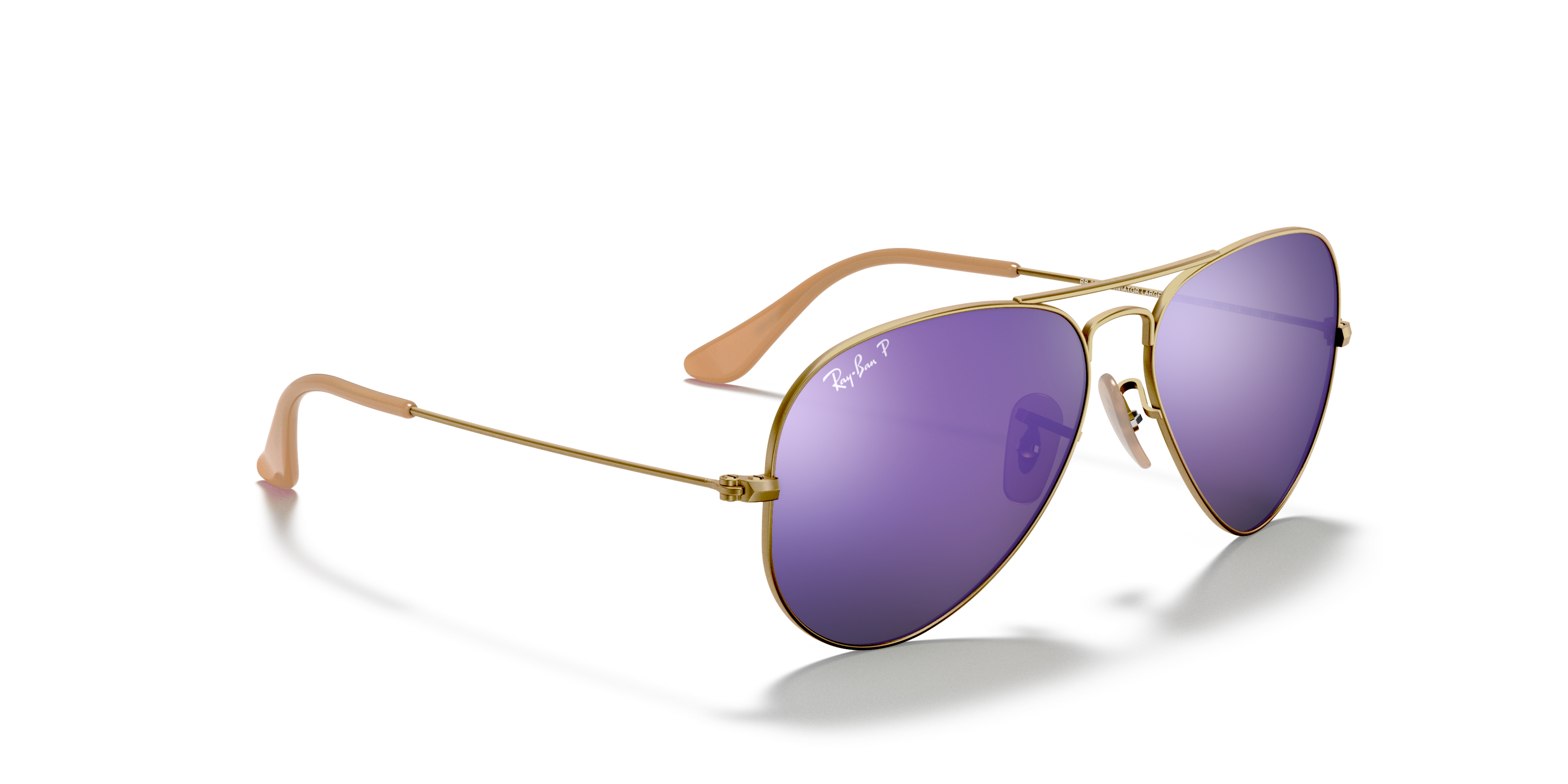 Angle_Right01 Ray-Ban Aviator RB 3025 (167/1R) Sunglasses Violet / Gold