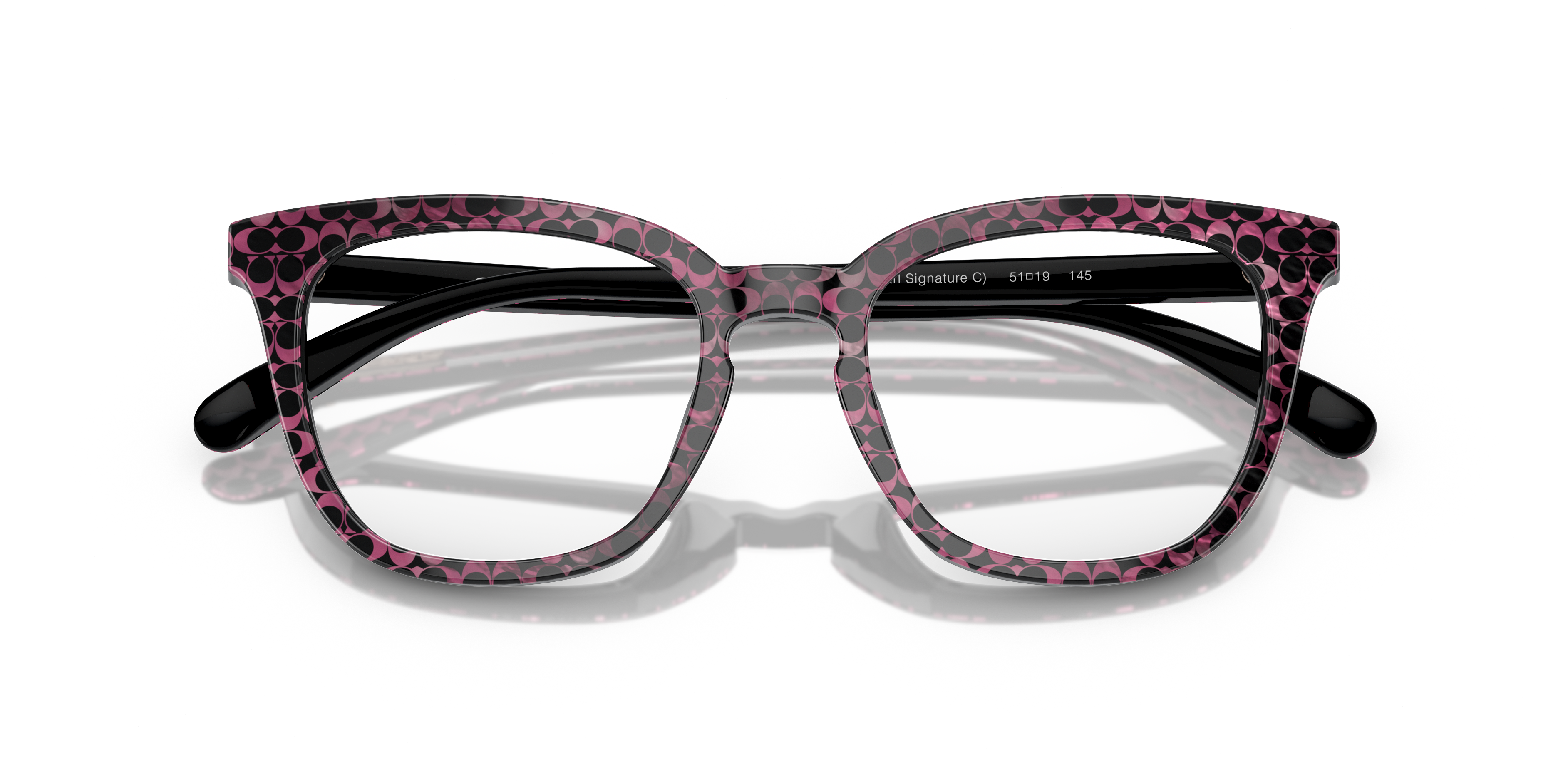 Folded Coach HC 6222U Glasses Transparent / Pink