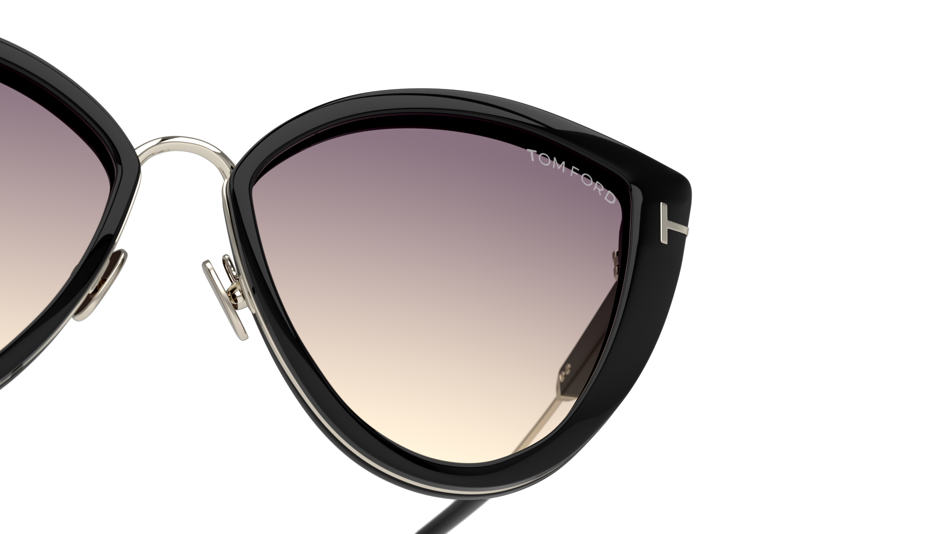 Detail01 Tom Ford Anjelica FT0868 (01B) Sunglasses Grey / Black