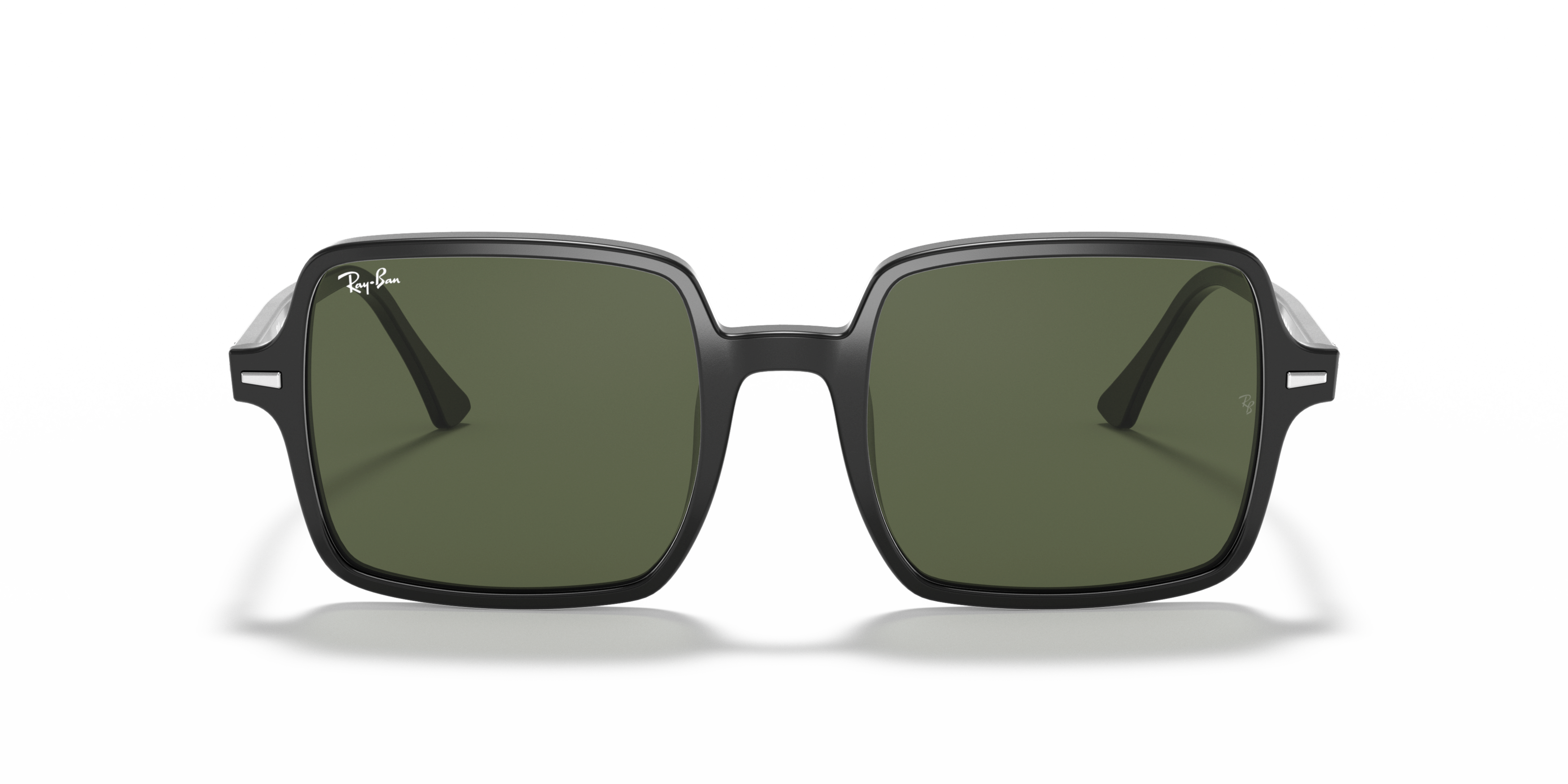 Front Ray-Ban Square II RB 1973 Sunglasses Green / Black