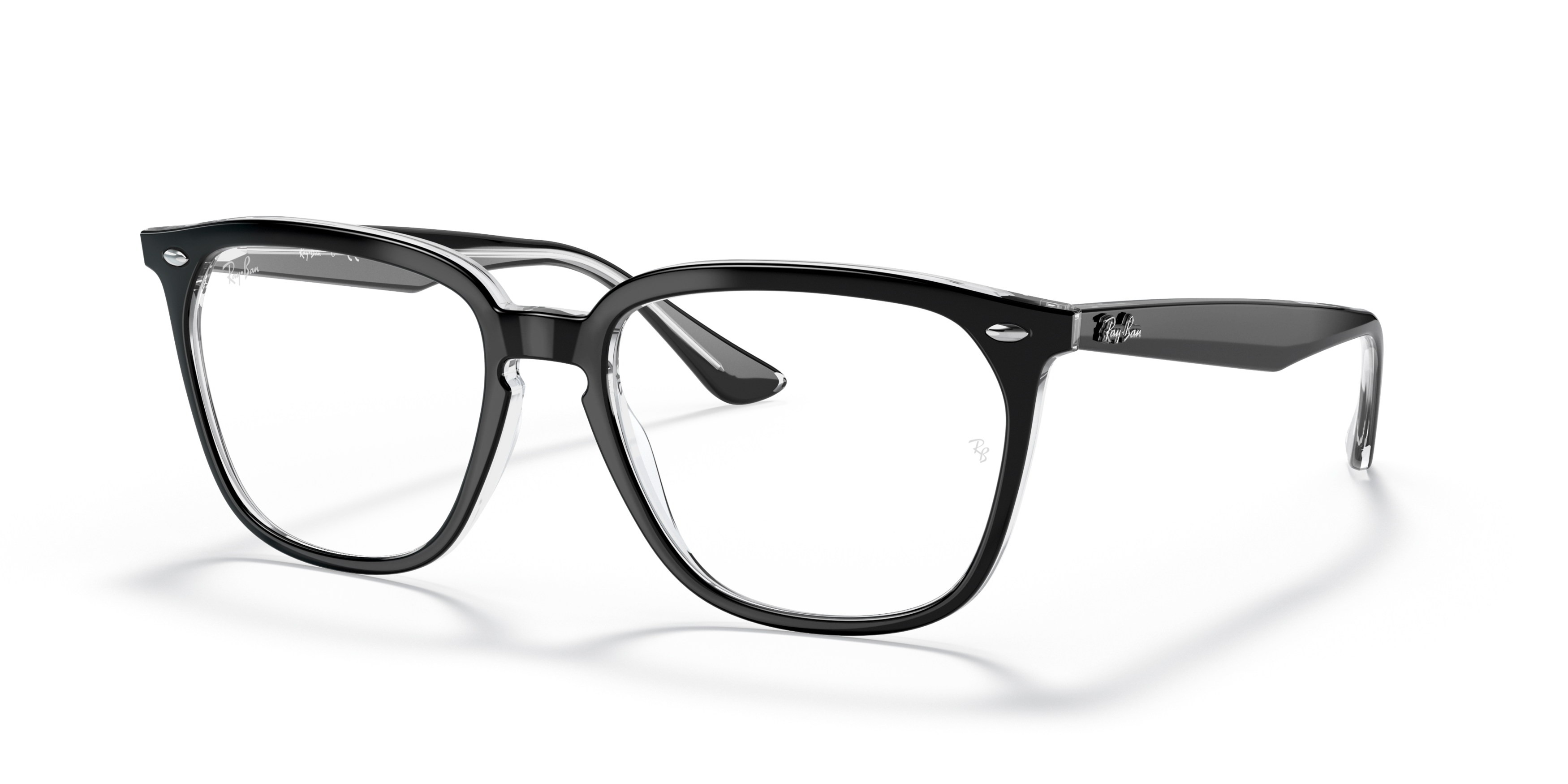Angle_Left01 Ray-Ban RX 4362V (2034) Glasses Transparent / Black