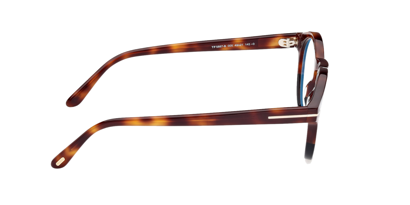 Angle_Right01 Tom Ford FT5887-B Glasses Transparent / Black