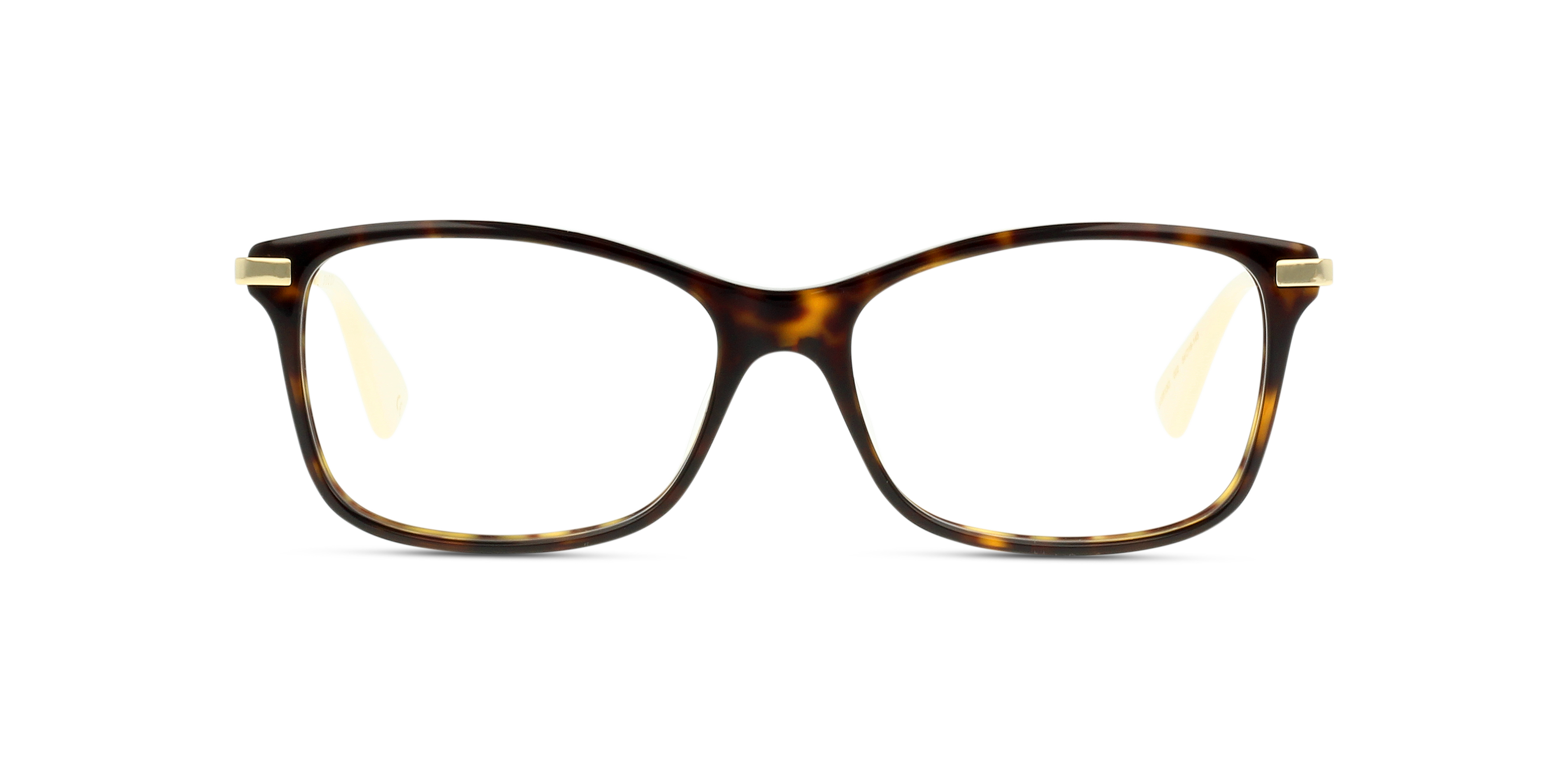 Front Gucci GG 0513O (002) Glasses Transparent / Tortoise Shell