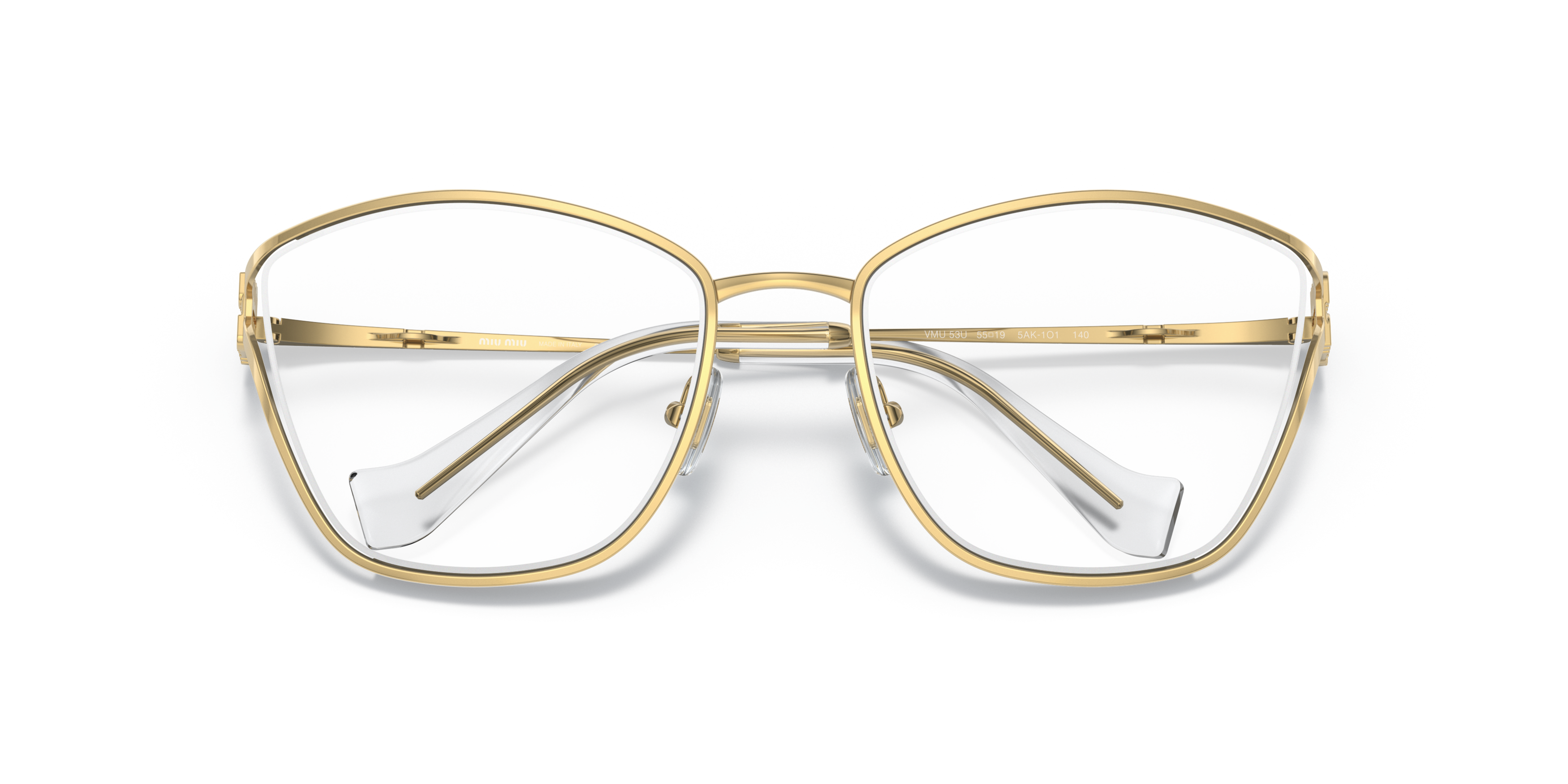 Folded Miu Miu MU 53UV Glasses Transparent / Gold