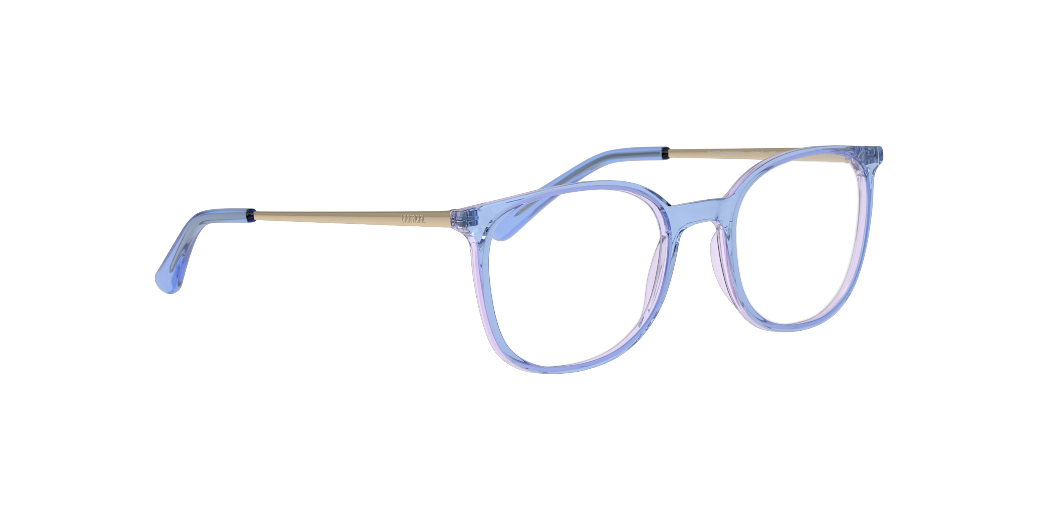 Angle_Right01 Unofficial UN OT0159 (LD00) Children's Glasses Transparent / Blue