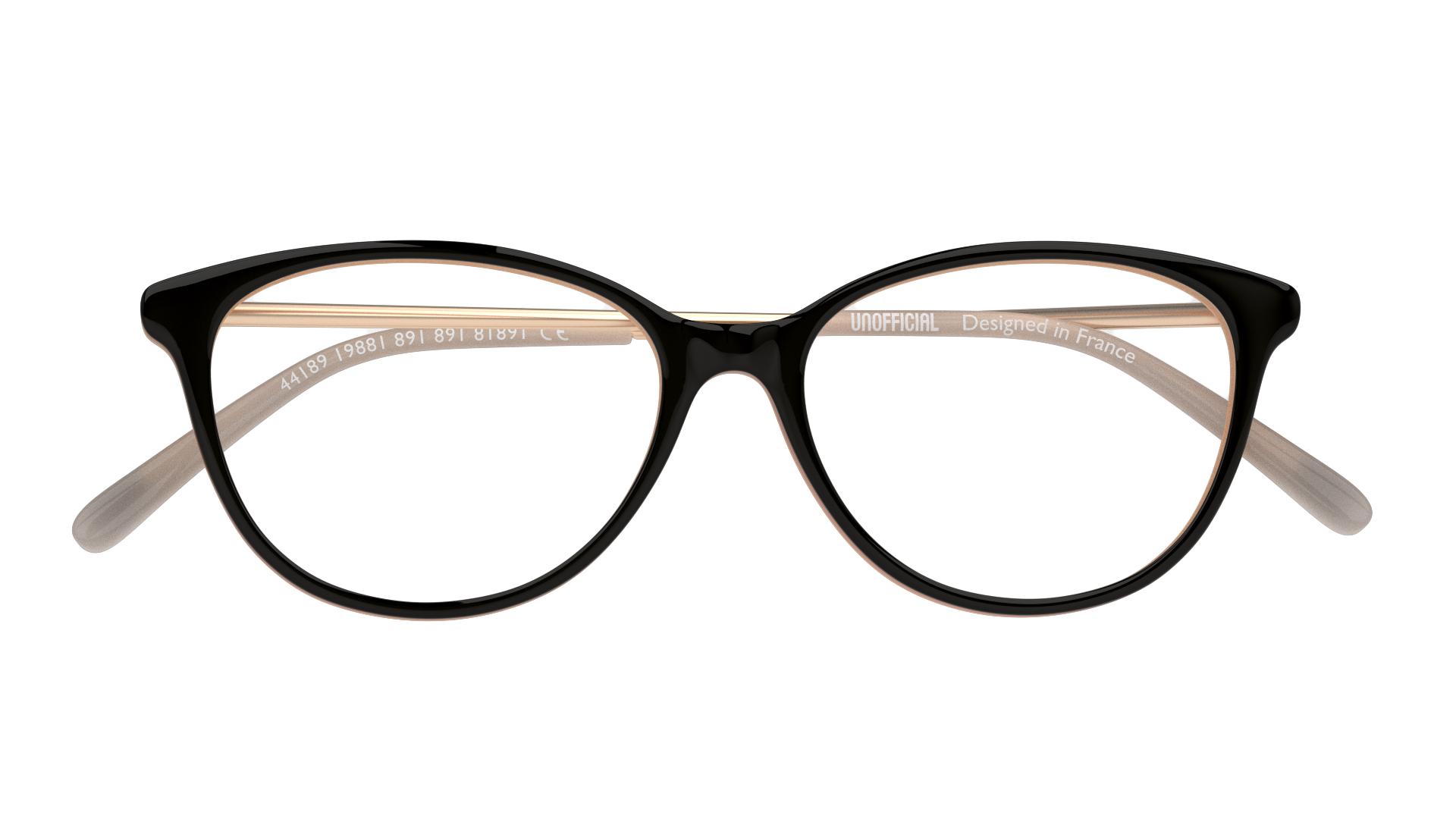 Folded Unofficial UNOF0095 (VD00) Glasses Transparent / Violet