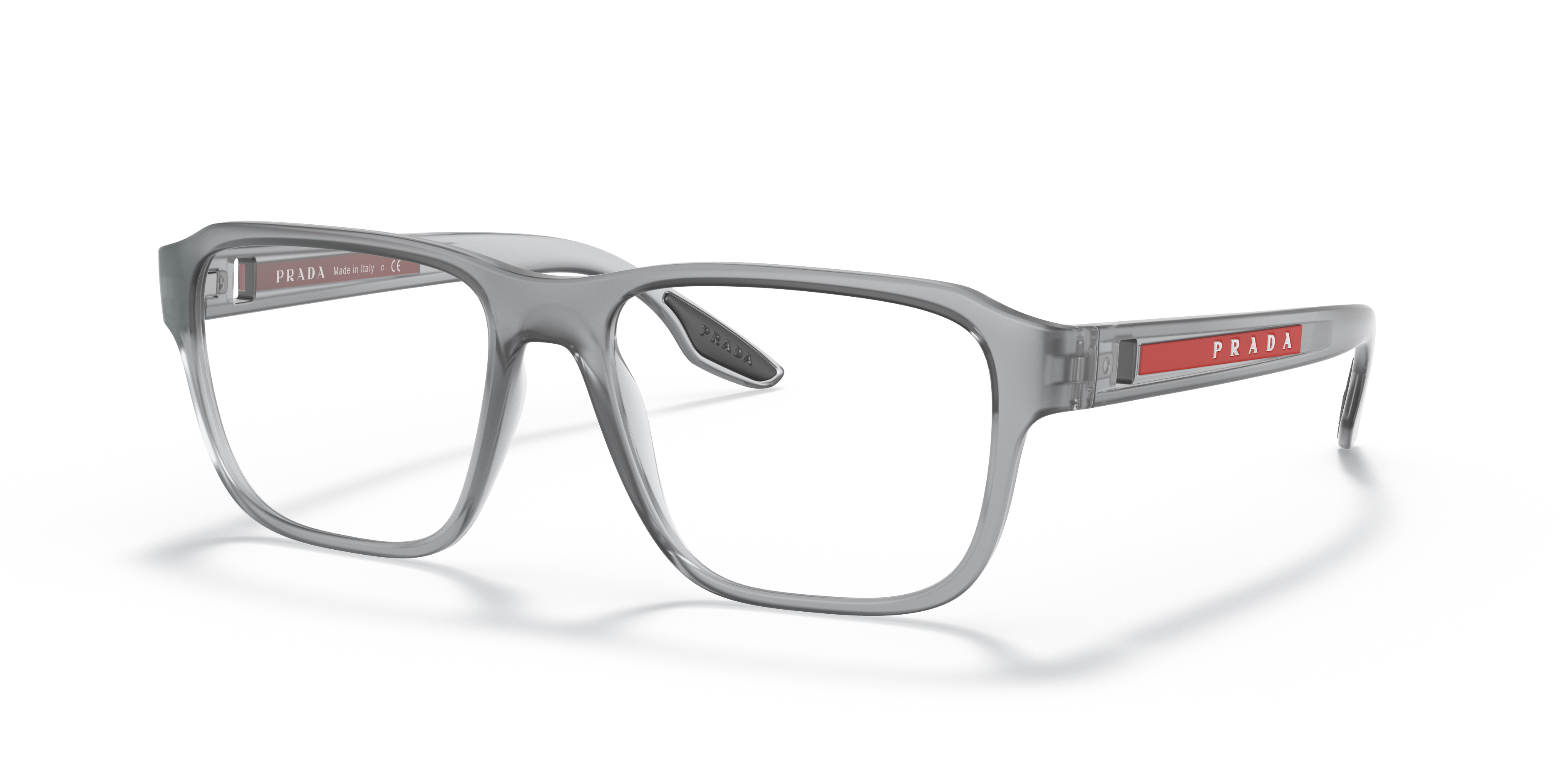 Angle_Left01 Prada Linea Rossa PS 04NV Glasses Transparent / Grey