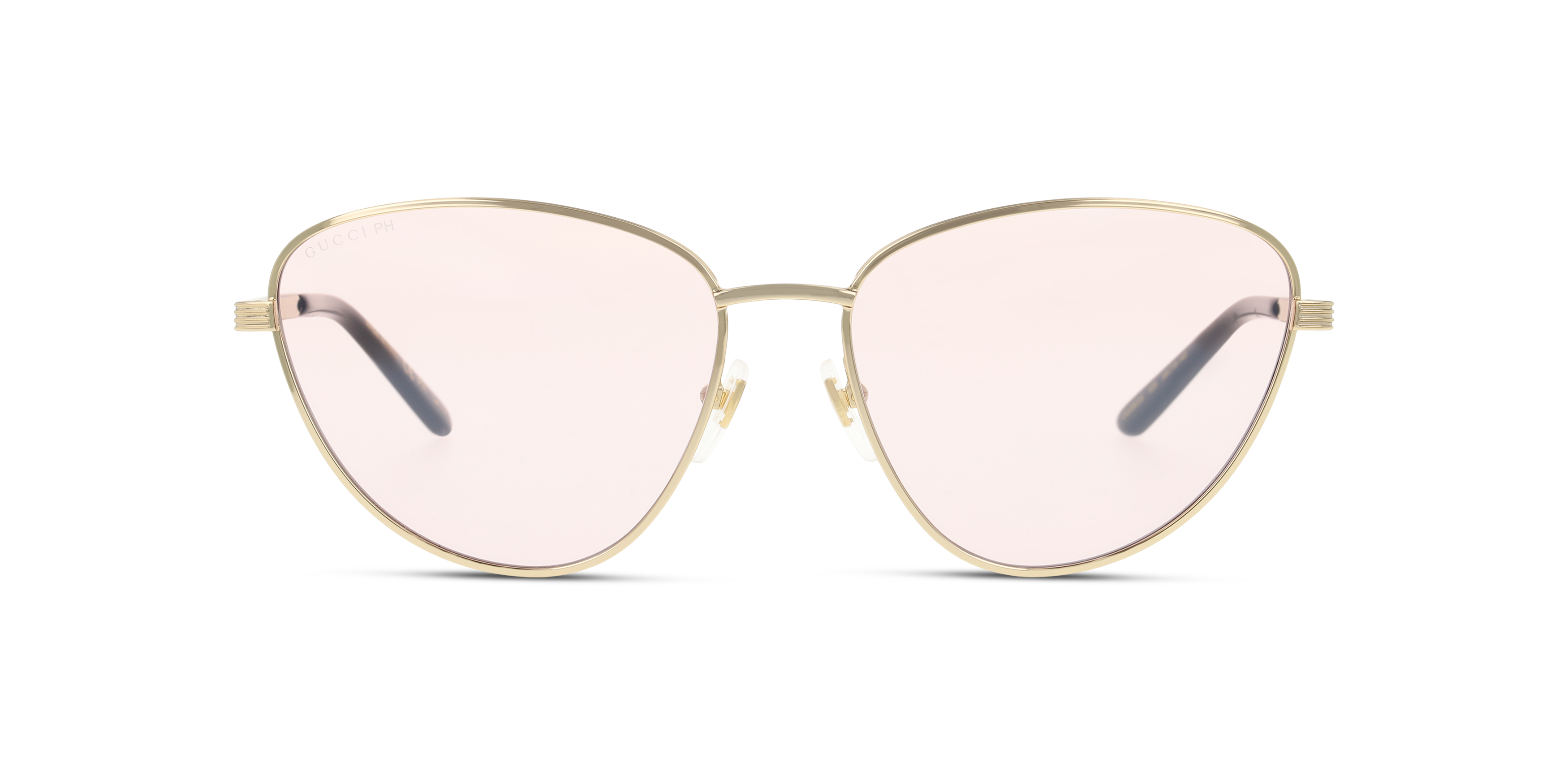 Front Gucci Blue & Beyond GG 0803S Sunglasses Pink / Gold