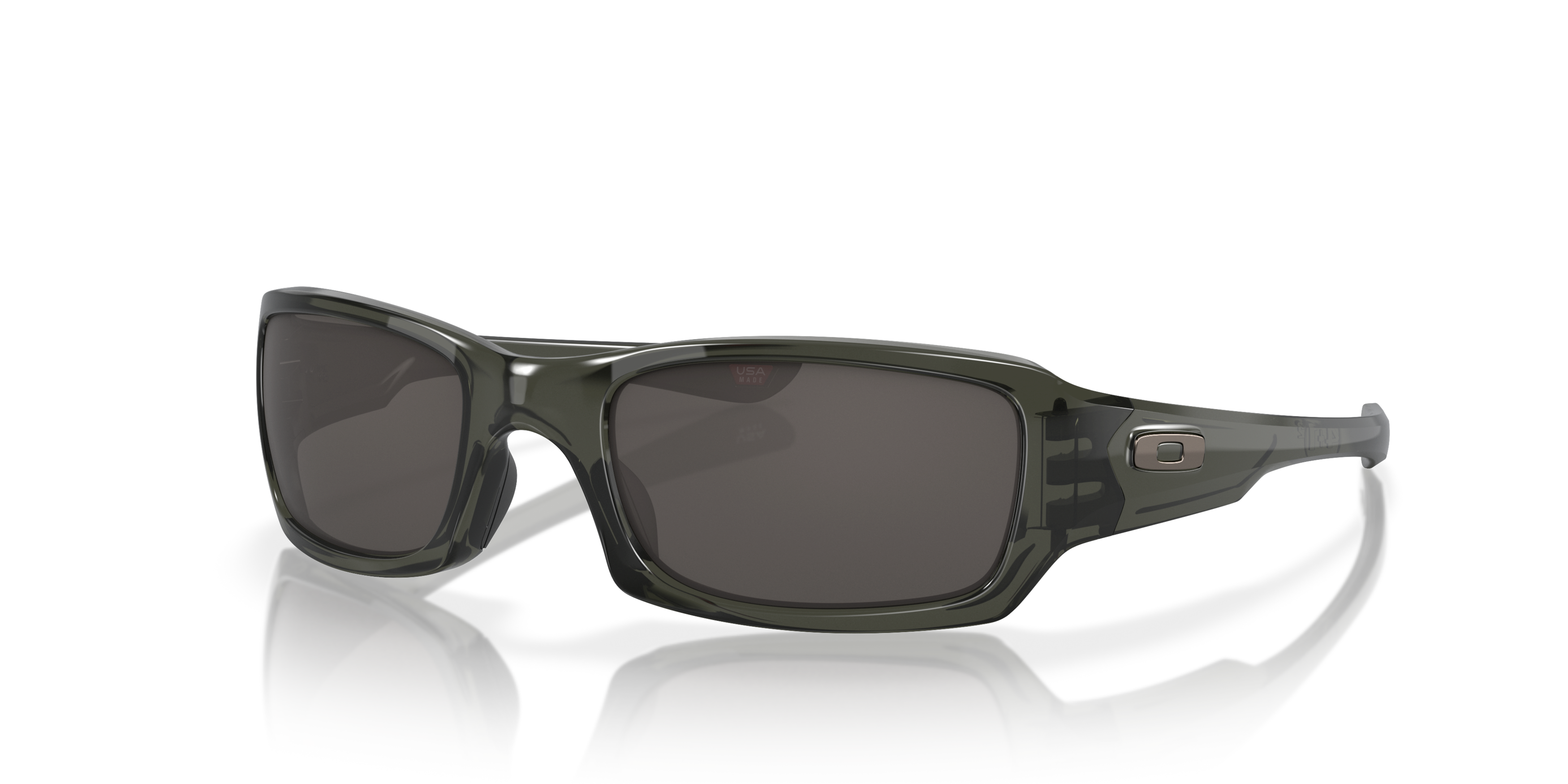 Angle_Left01 Oakley Fives Squared OO 9238 (923805) Sunglasses Grey / Black