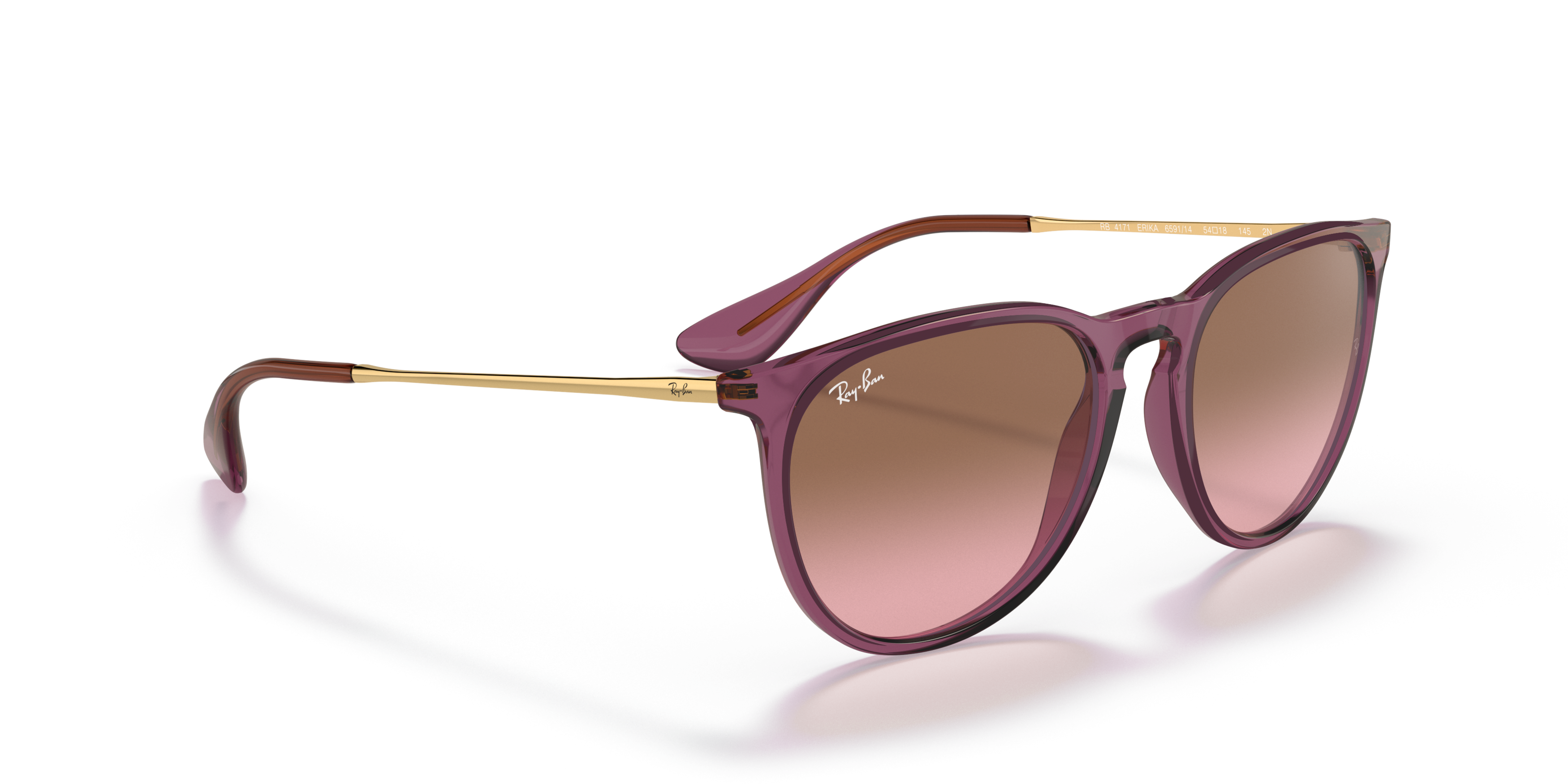 Angle_Right01 Ray-Ban RB 4171 (659114) Sunglasses Brown / Purple
