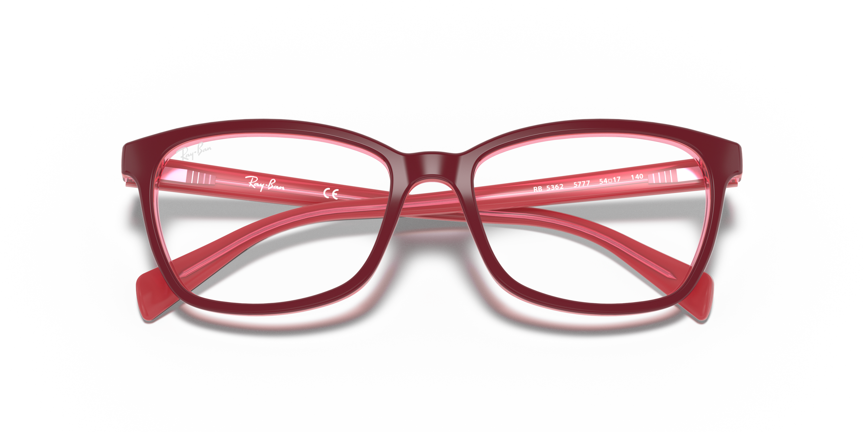 Folded Ray-Ban RX 5362 Glasses Transparent / Purple