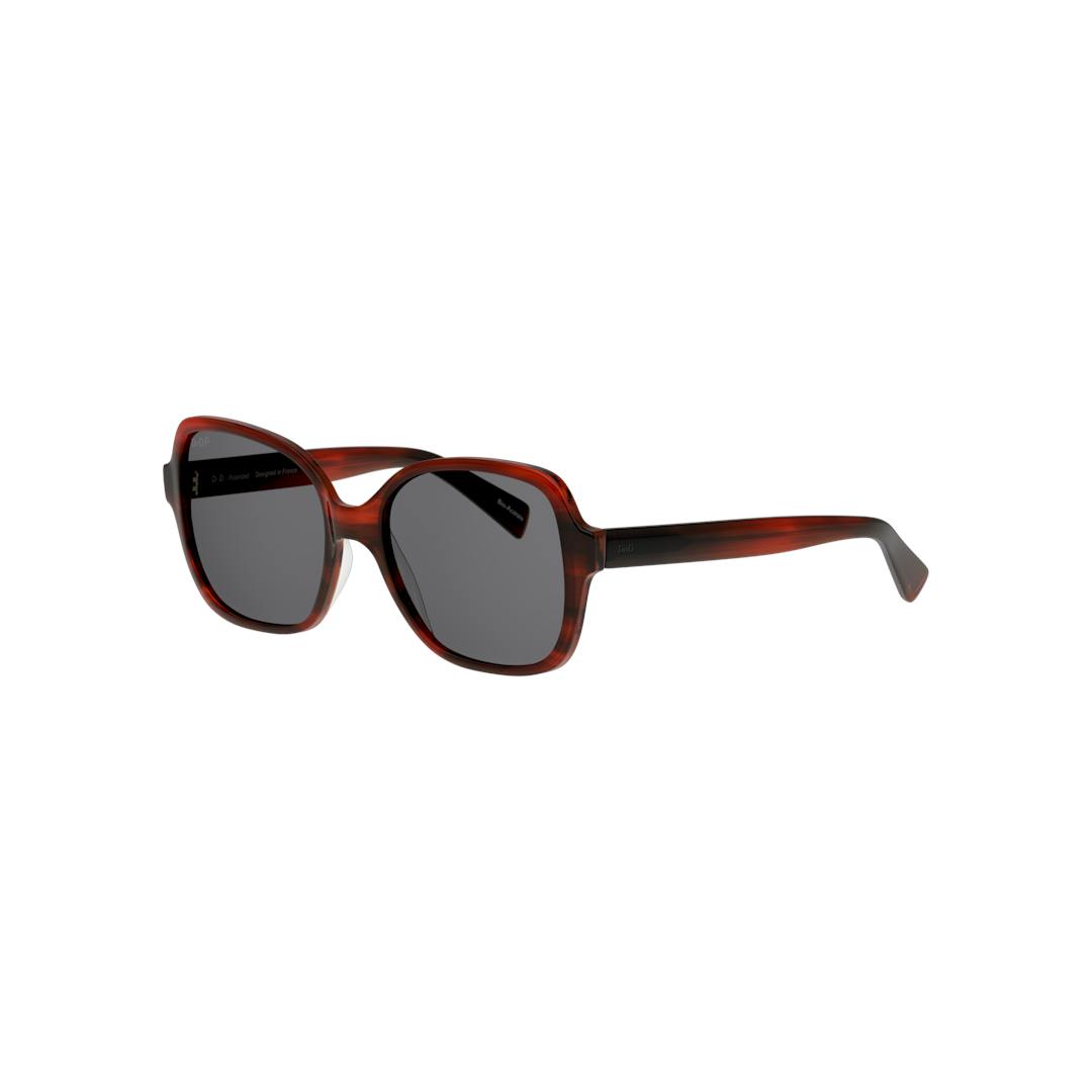 Dbyd DBSF5008P Lunettes de Soleil Femme - Carrée Marron - Verres Polarisés - Possibilité de verres c