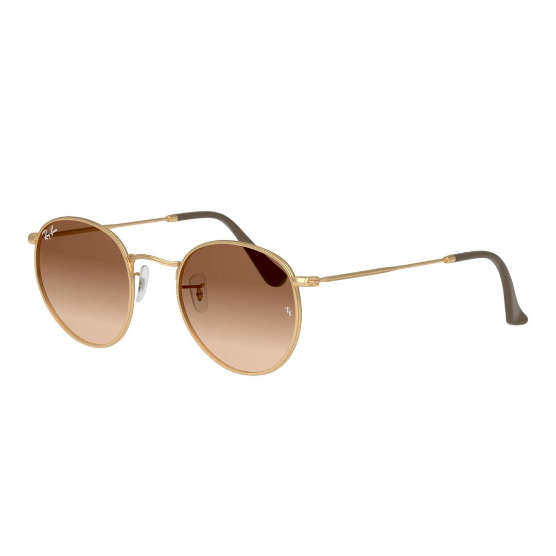 Ray-Ban Round RB3447 Lunettes de Soleil Homme - Panthos Marron - Possibilité de verres correcteurs -