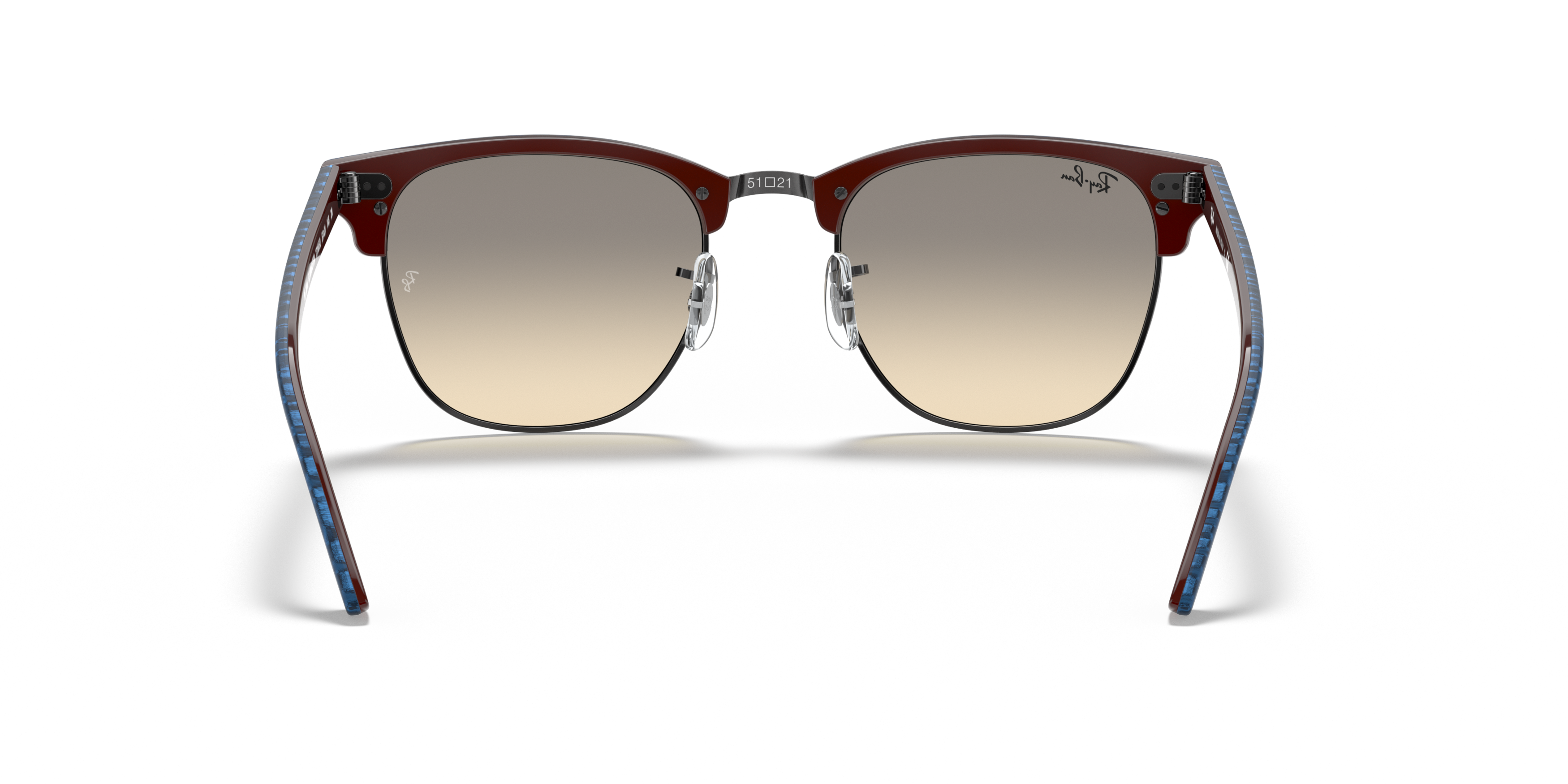 Detail02 Ray-Ban Clubmaster Classic RB3016 131032 Grijs / Blauw, Bruin