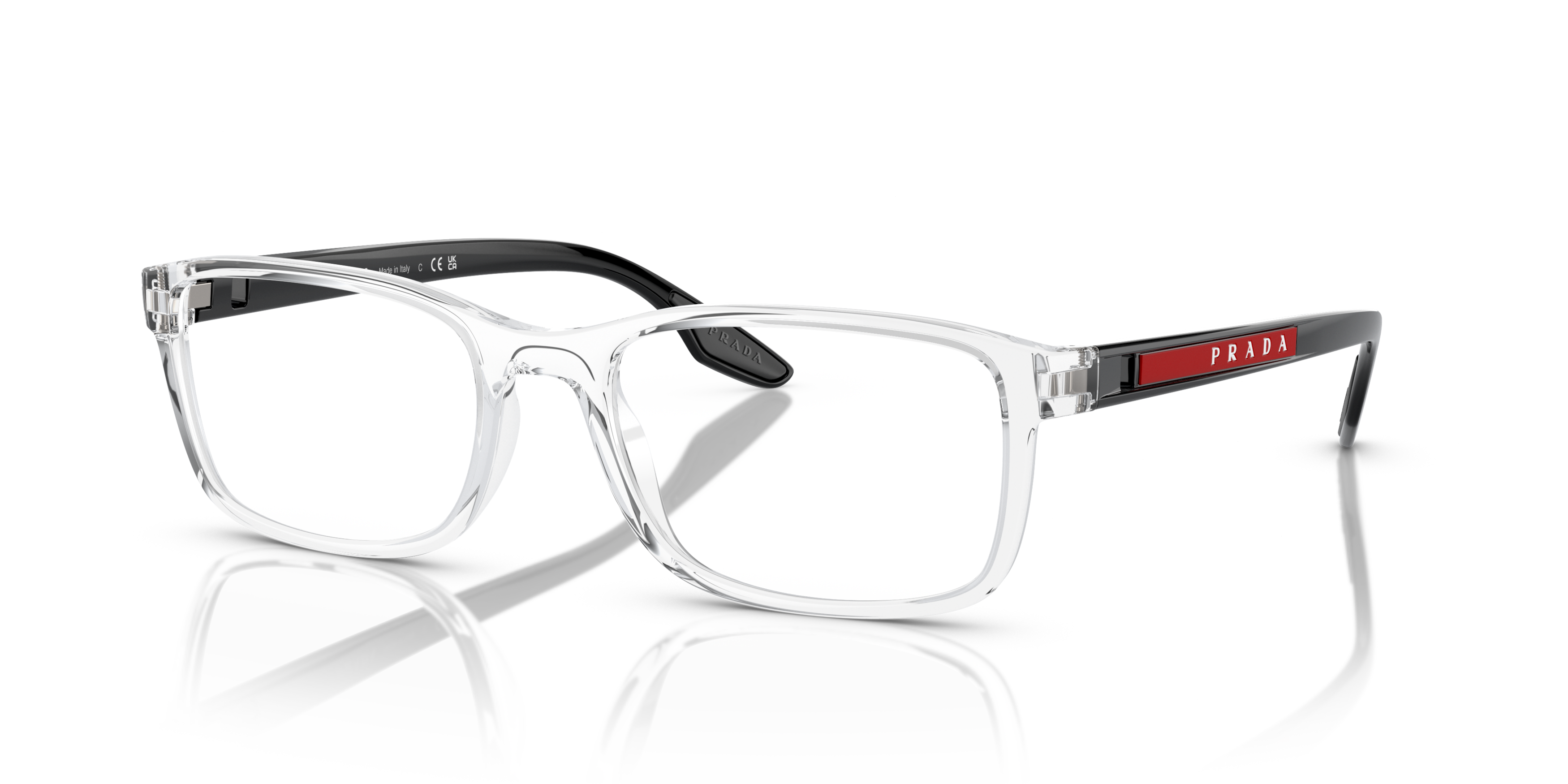 Angle_Left01 Prada Linea Rossa PS 09OV Glasses Transparent / Transparent, Clear