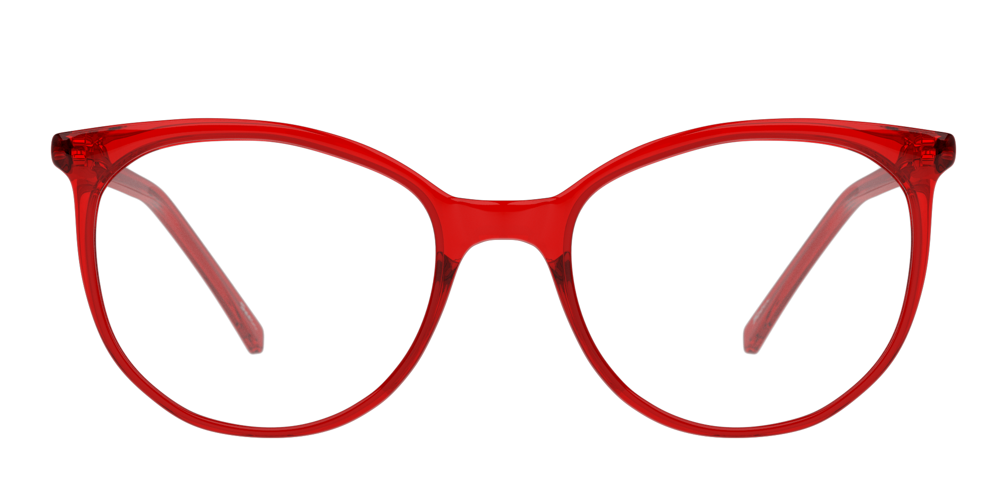 Front Seen SNOF5010 Glasses Transparent / Red
