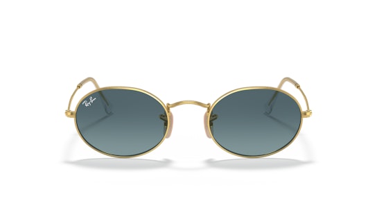 Ray-Ban Oval RB 3547 (001/3M) Sunglasses Blue / Gold