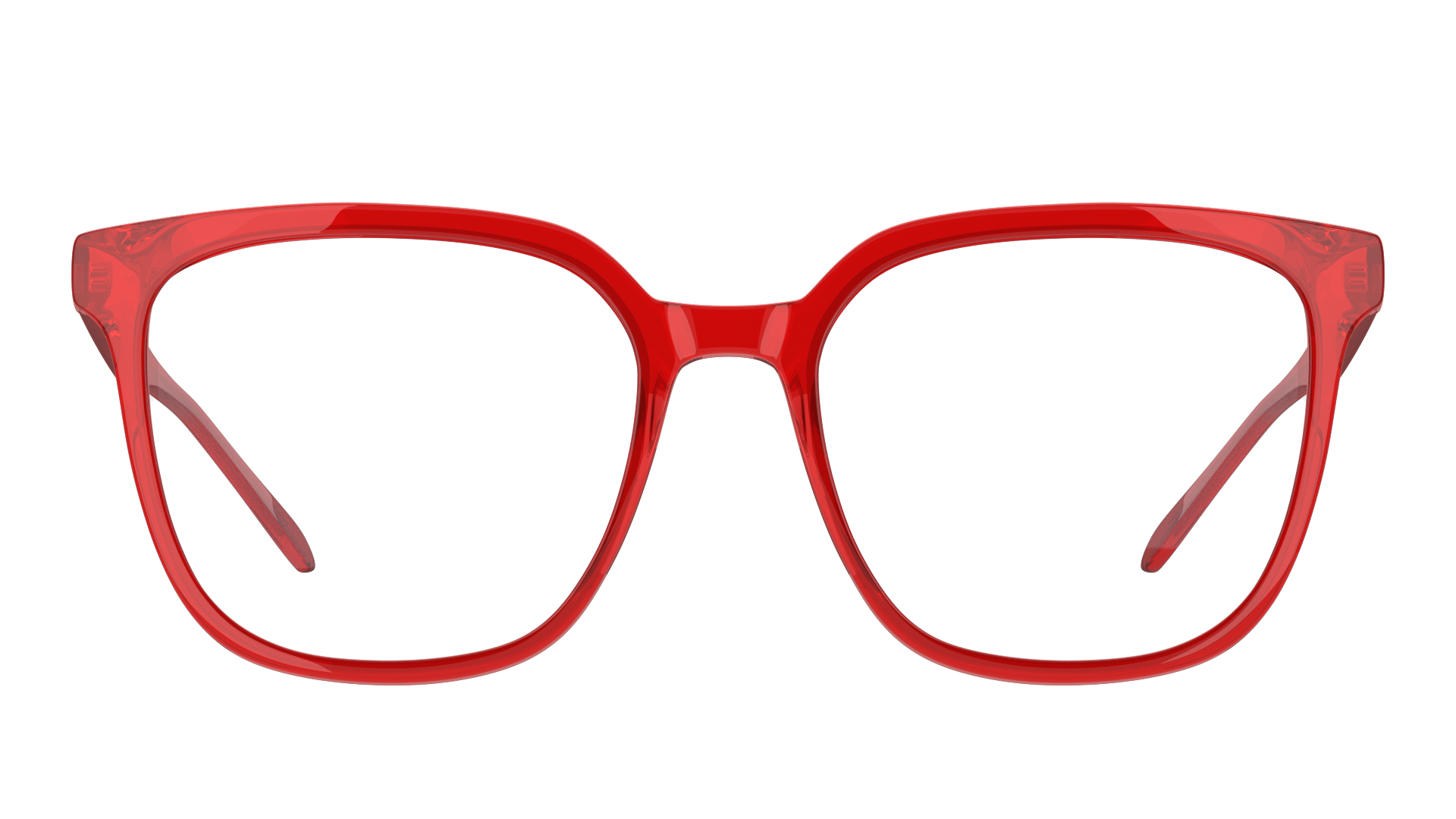 Front Unofficial UNOF0314 (RR00) Glasses Transparent / Red