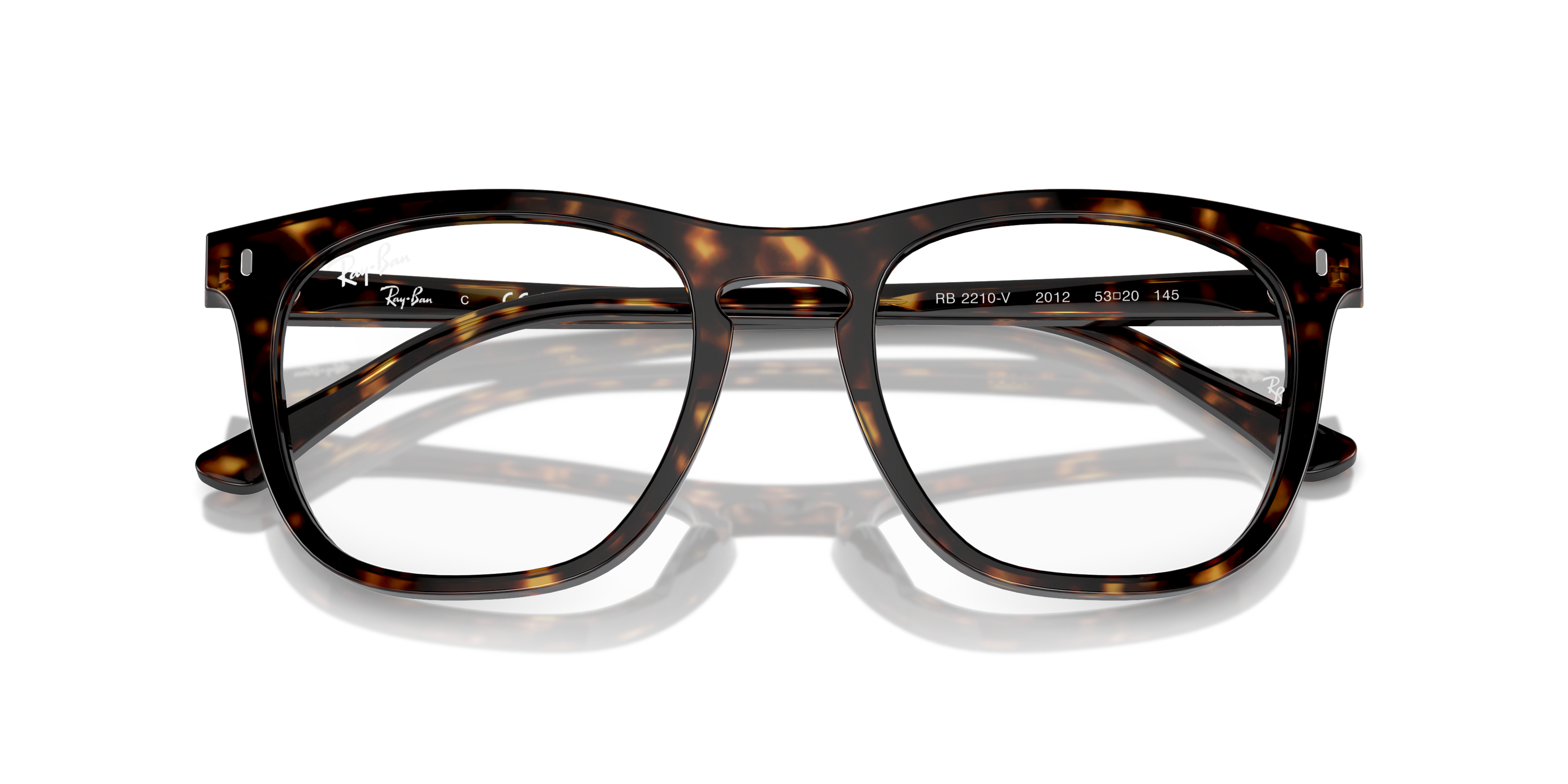 Folded Ray-Ban RX 2210V Glasses Transparent / Tortoise Shell