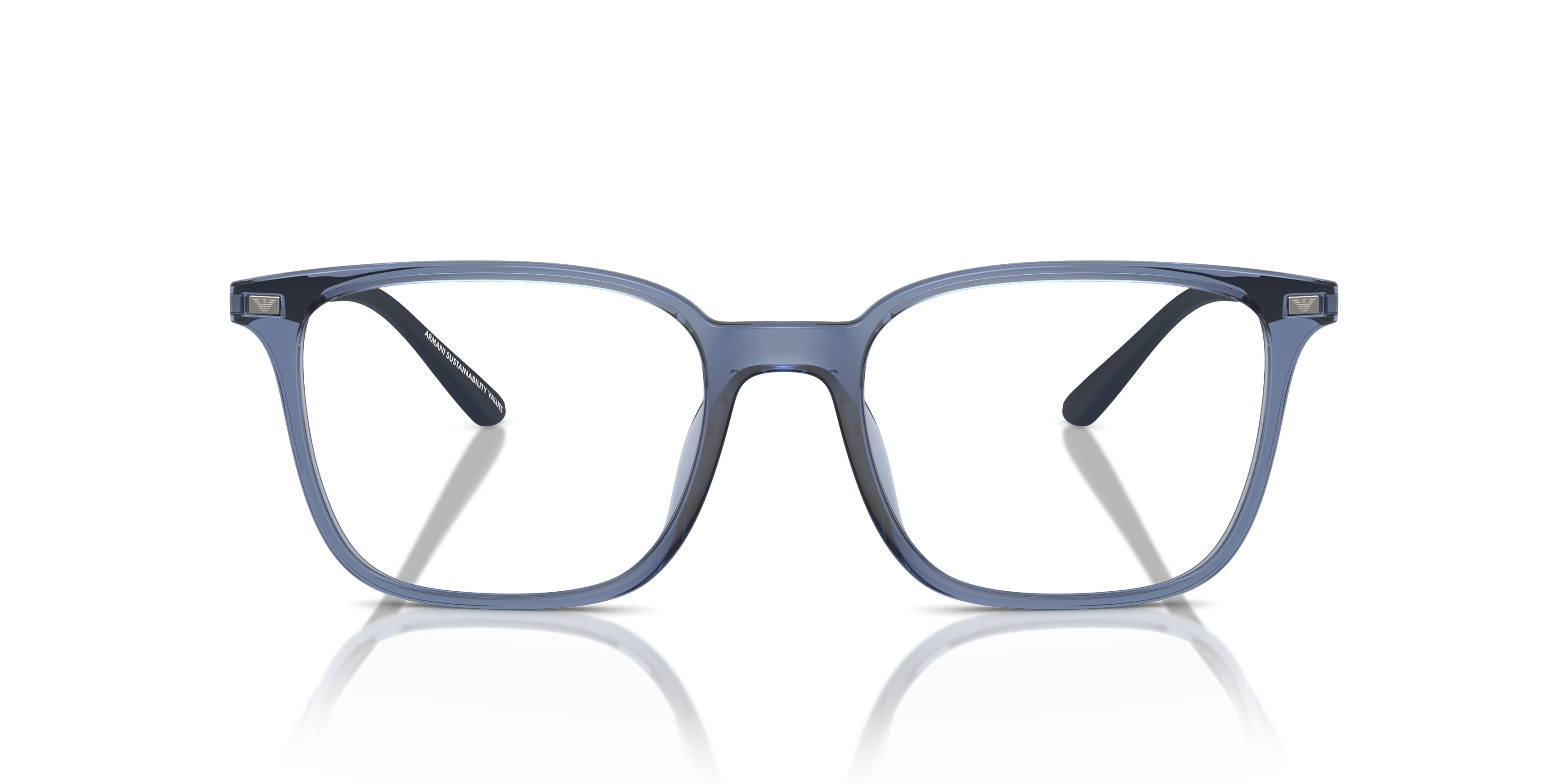 Front Emporio Armani EA 3242U Glasses Transparent / Blue