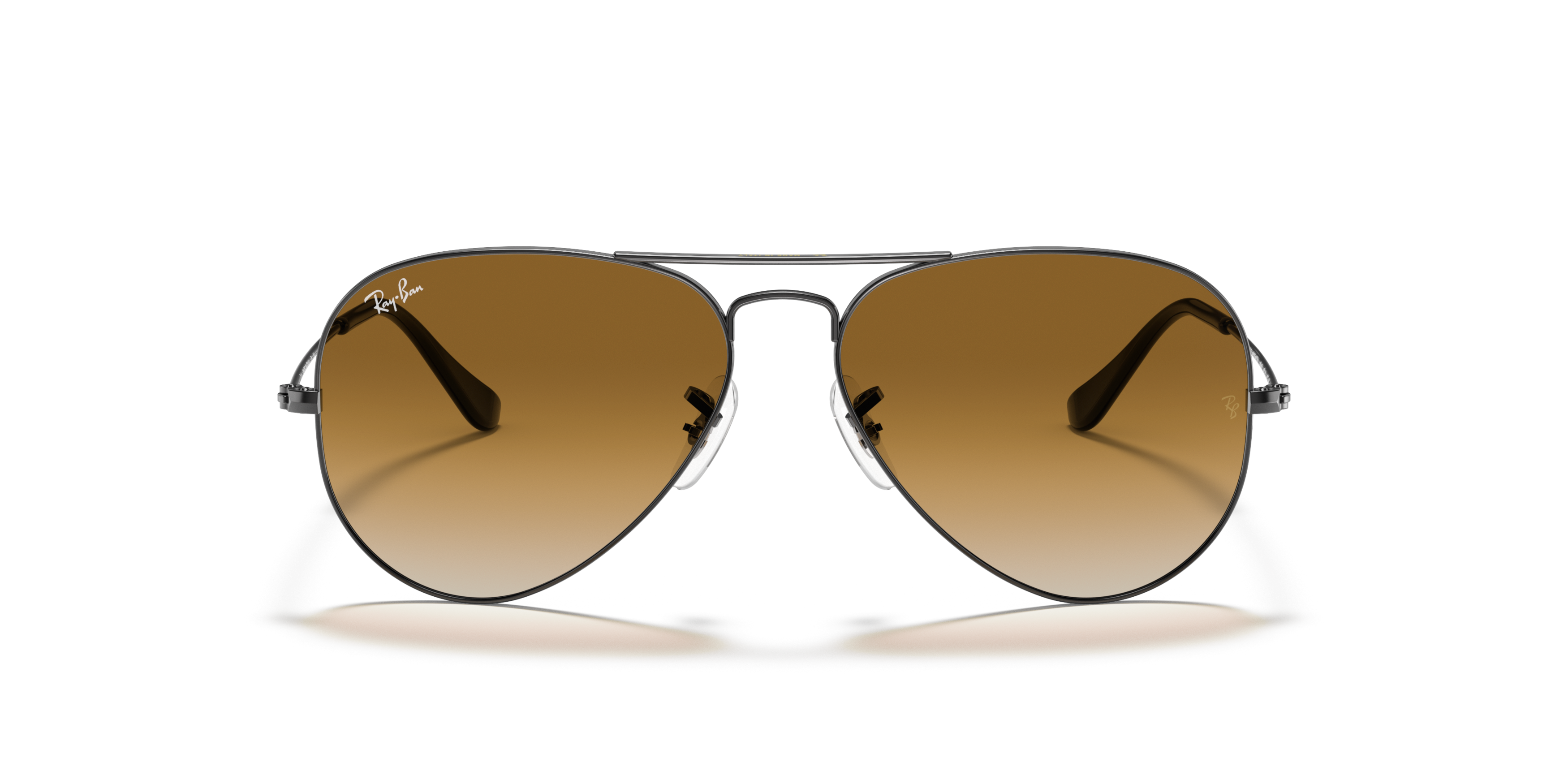 Front Ray-Ban Aviator Gradient RB3025 001/51 Bruin / Goud