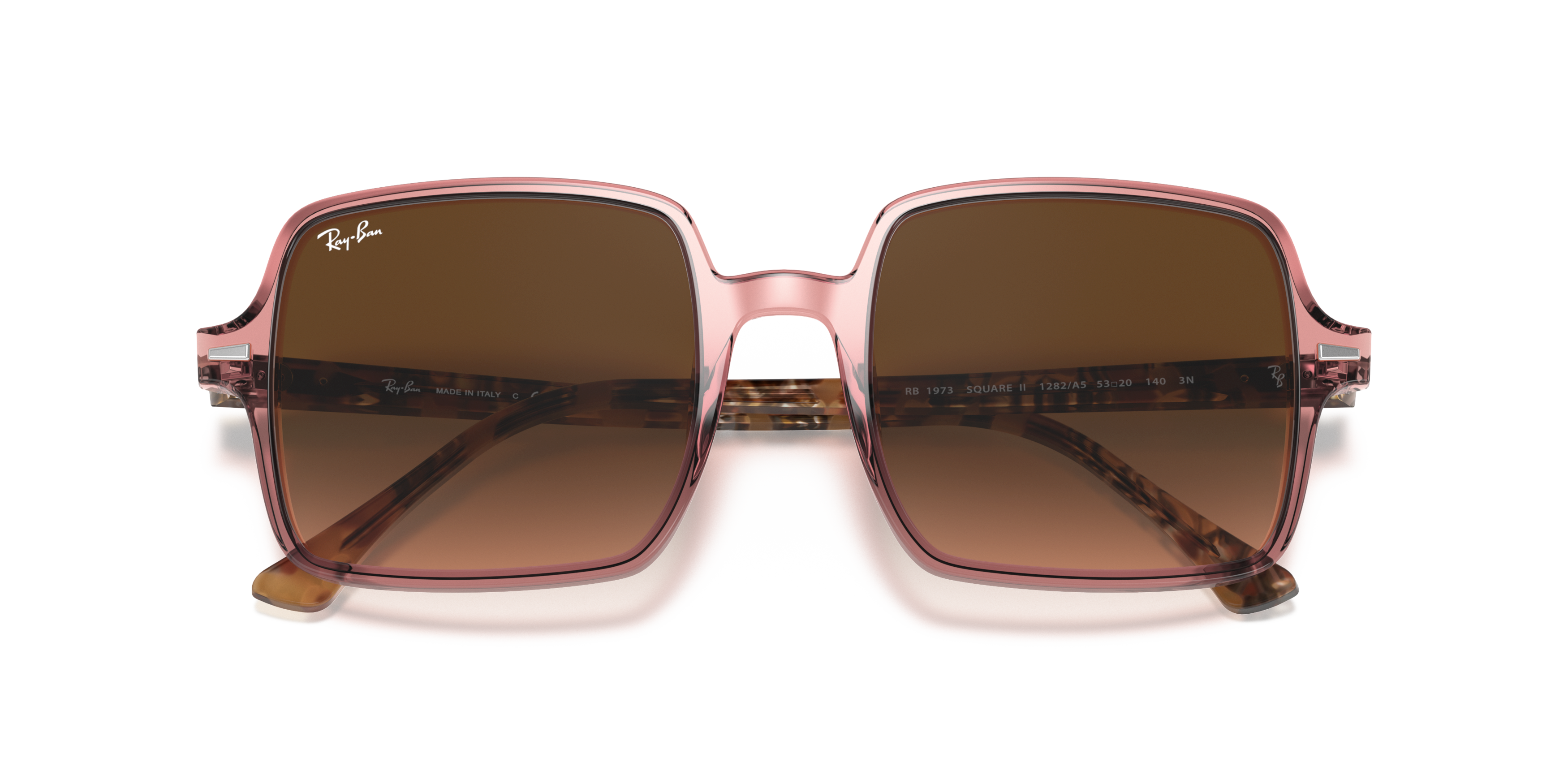 Folded Ray-Ban RB 1973 Sunglasses Brown / Transparent, Brown