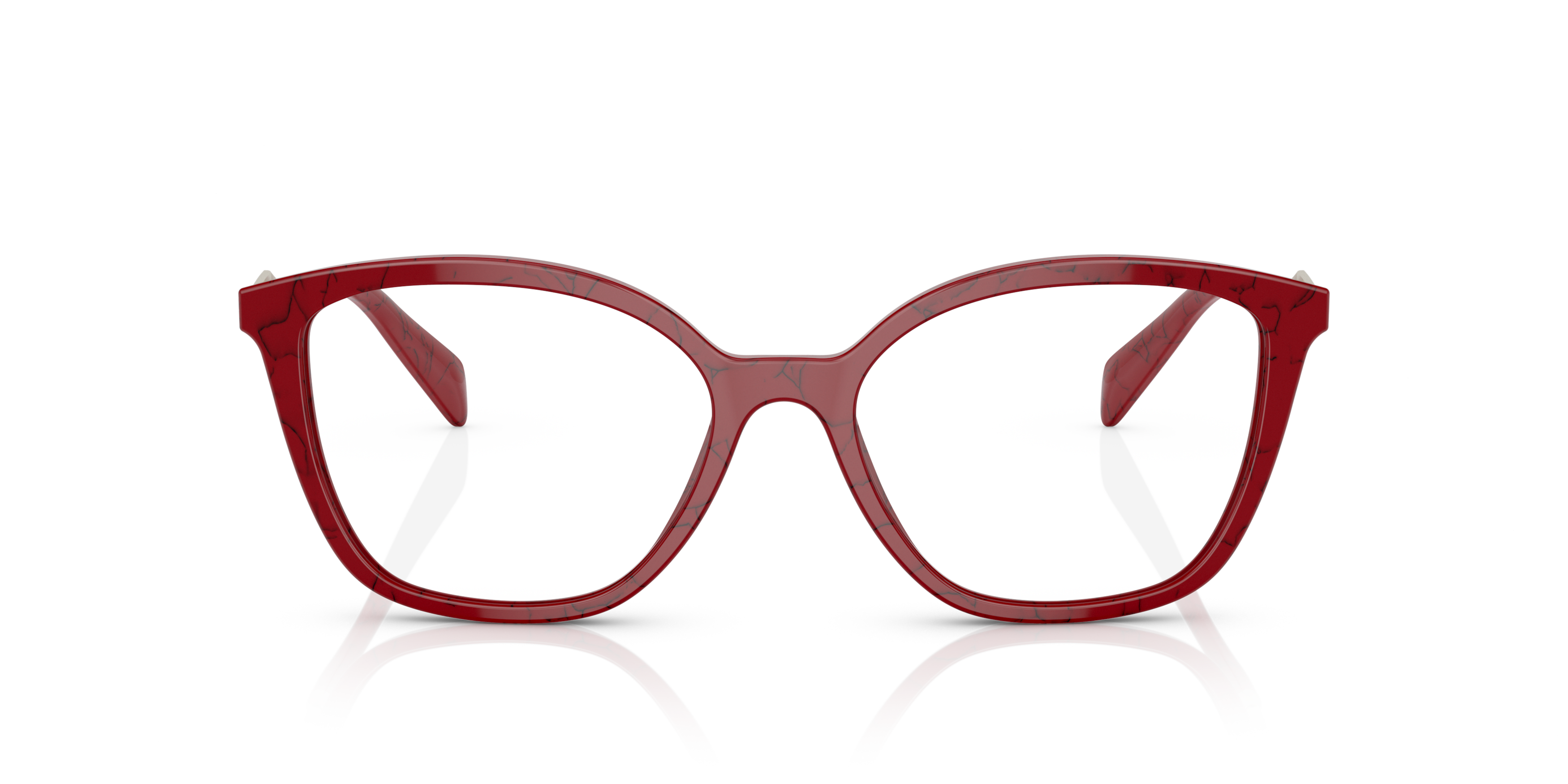 Front Prada PR 02ZV Glasses Transparent / Pink