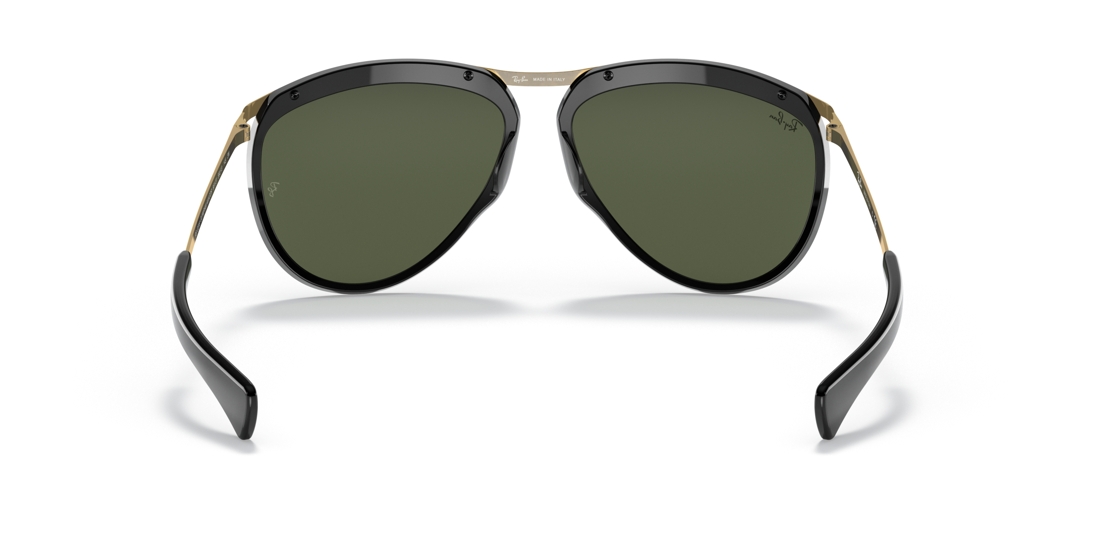 Detail02 Ray-Ban Olympian Aviator RB 2219 Sunglasses Green / Black
