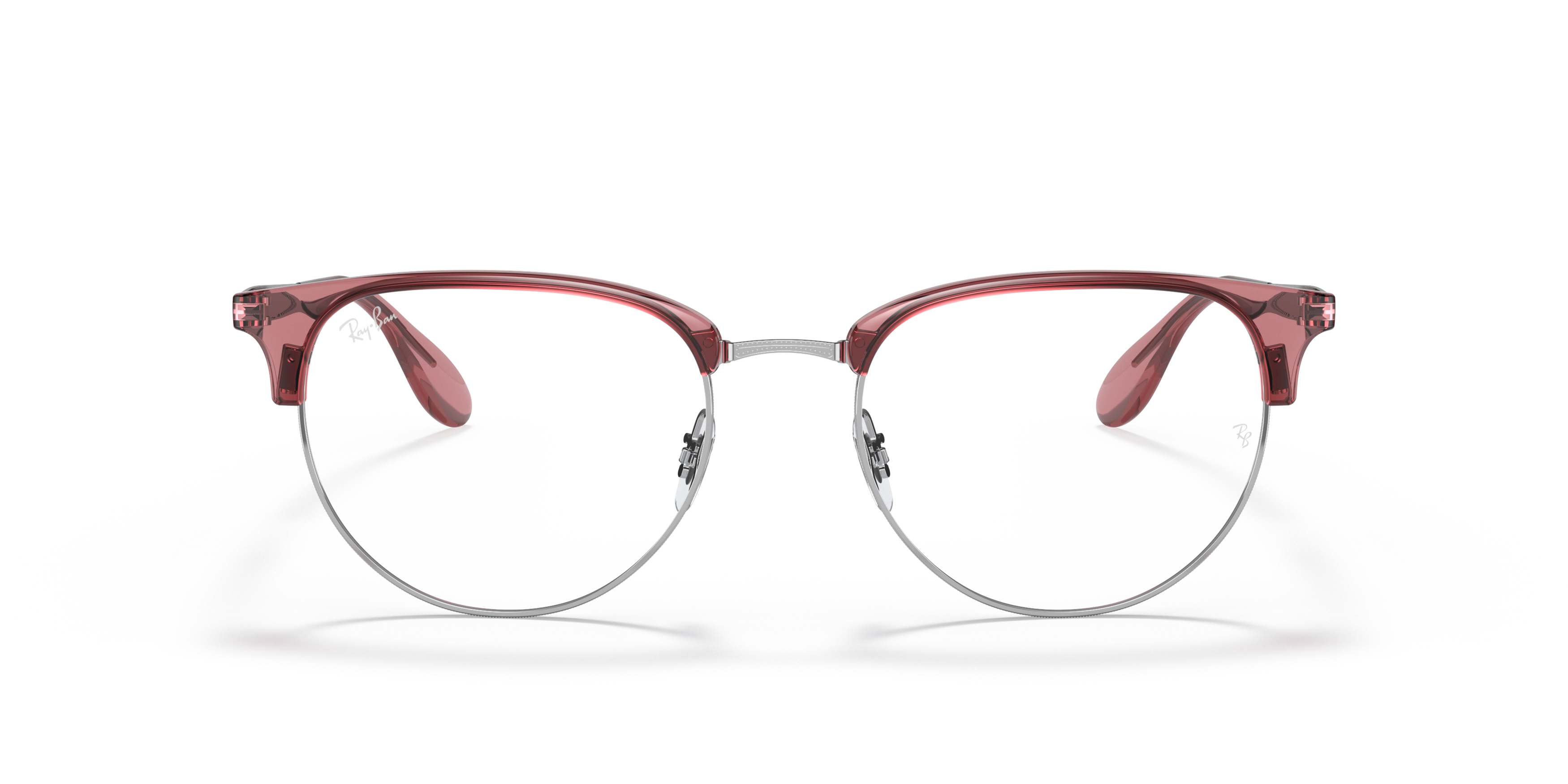 Front Ray-Ban RX 6396 Glasses Transparent / Transparent, Red