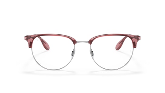 Ray-Ban RX 6396 Glasses Transparent / Transparent, Red