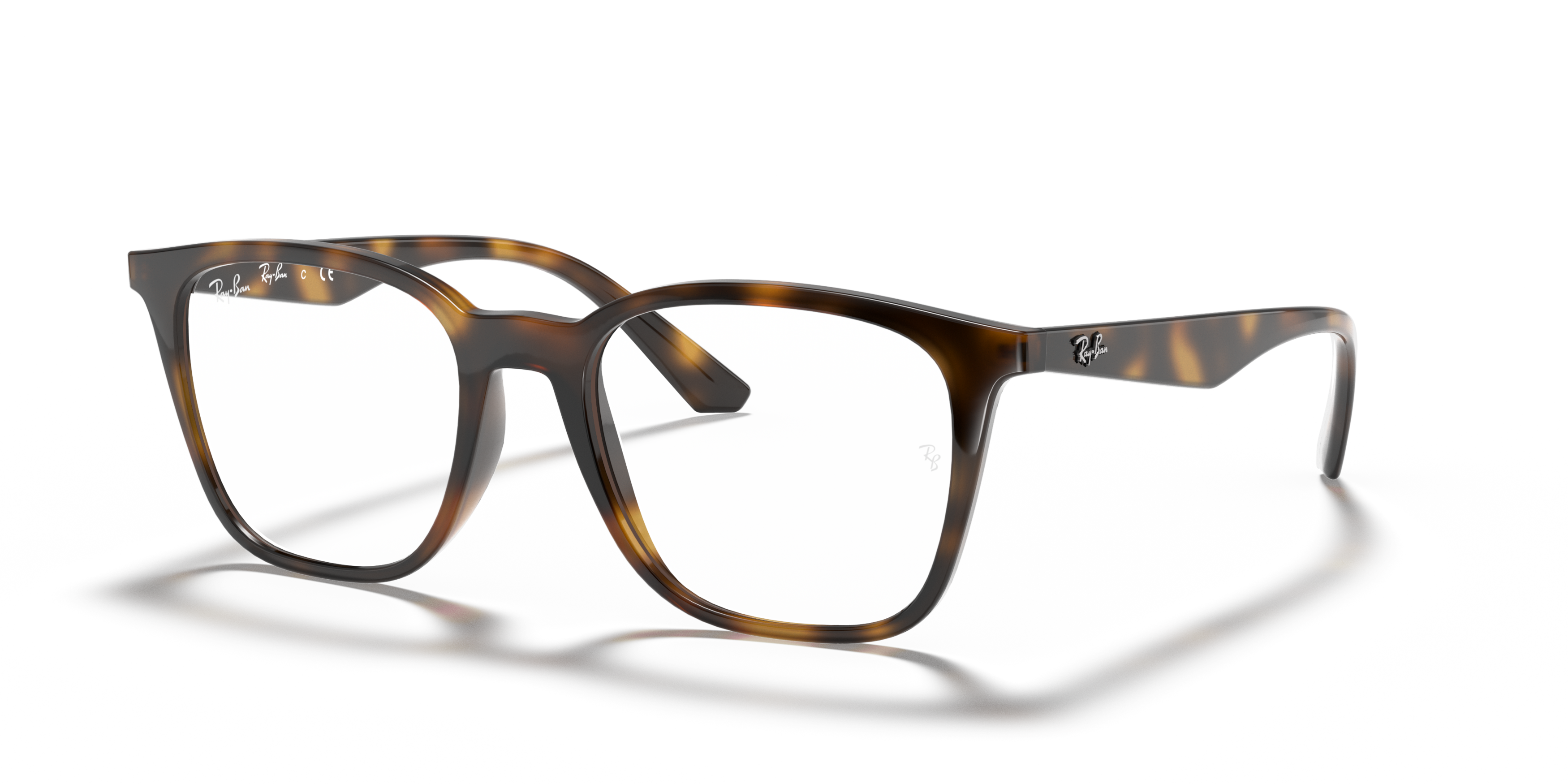 Angle_Left01 Ray-Ban RX 7177 Glasses Transparent / Tortoise Shell