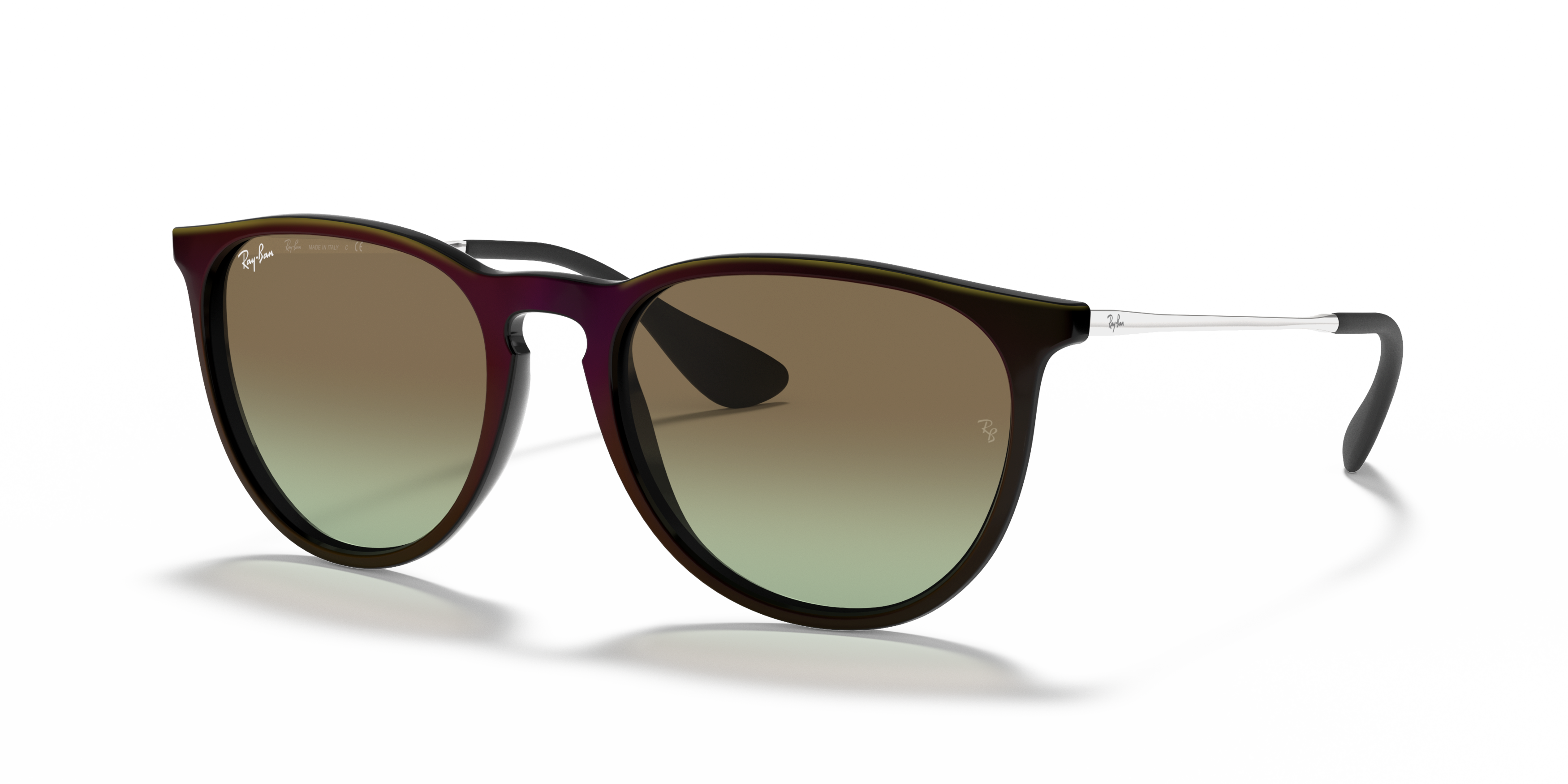 Angle_Left01 Ray-Ban Erika RB 4171 Sunglasses Grey / Black