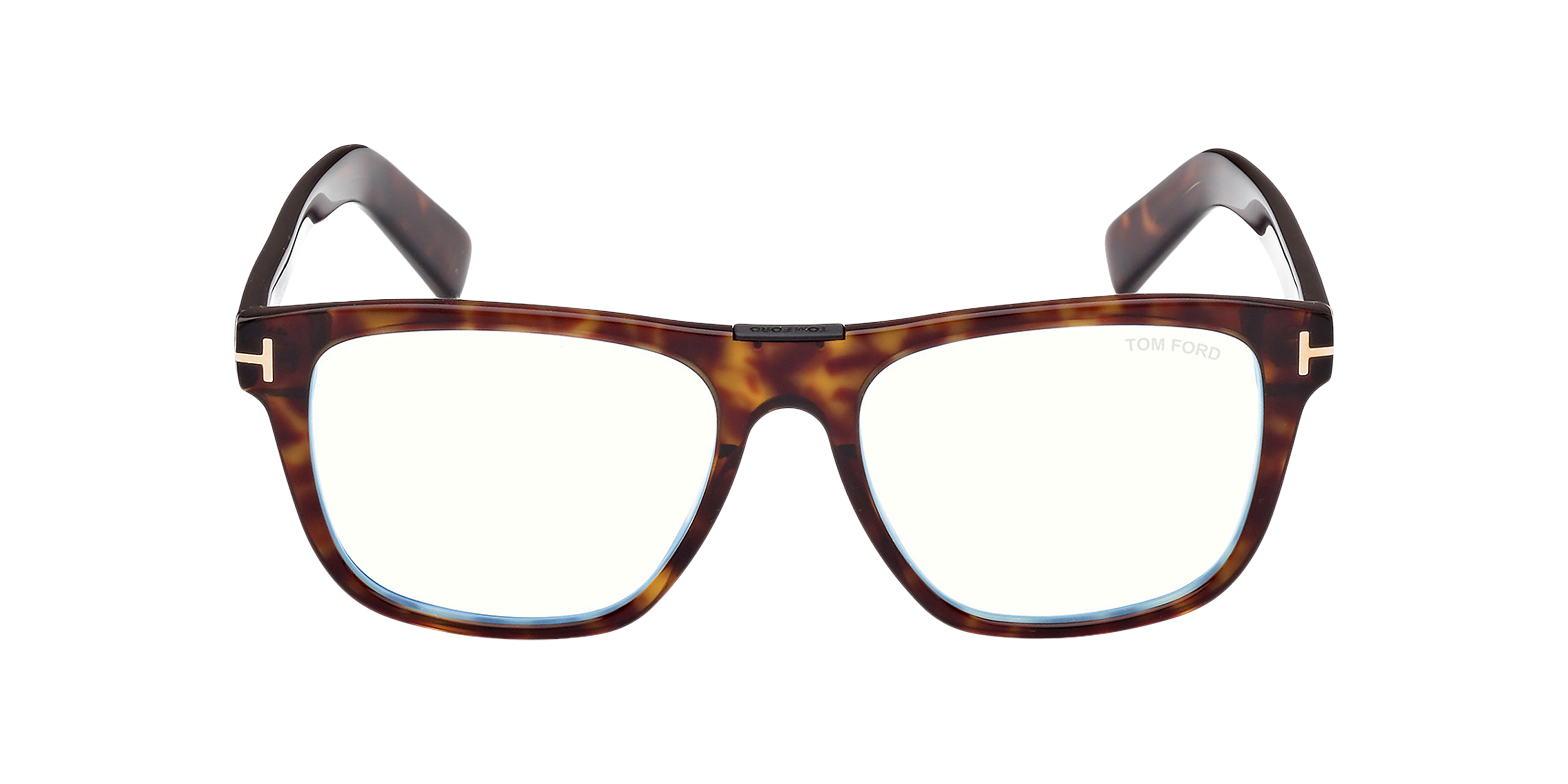 Front Tom Ford FT 5902-B Glasses Transparent / Havana