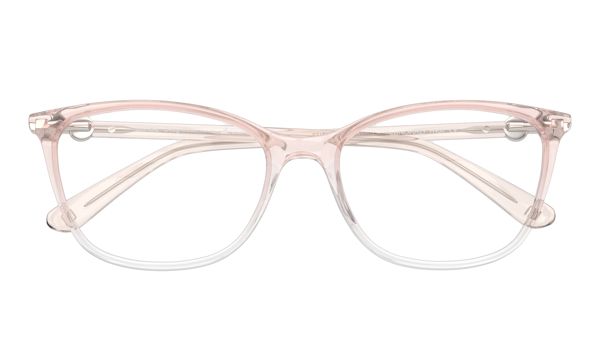 Folded Unofficial UNOF0429 (PX00) Glasses Transparent / Pink