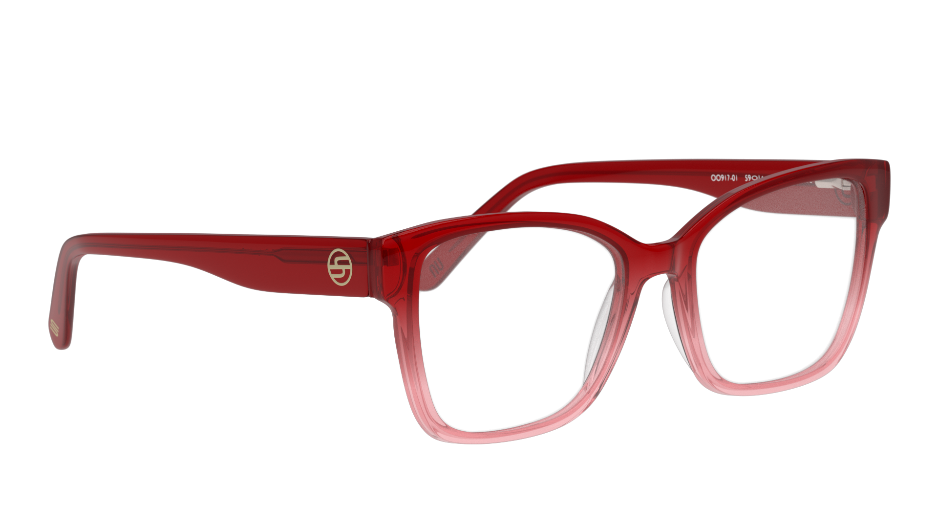 Angle_Right01 Unofficial UNOF0361 (UU00) Glasses Transparent / Burgundy