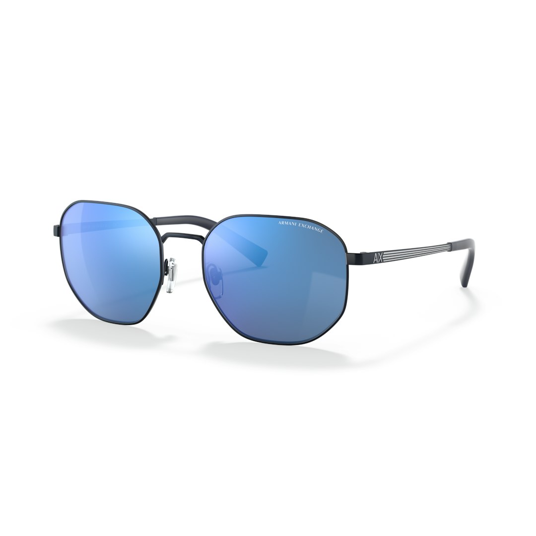 armani exchange ax2036s lunettes de soleil homme - carrée bleu