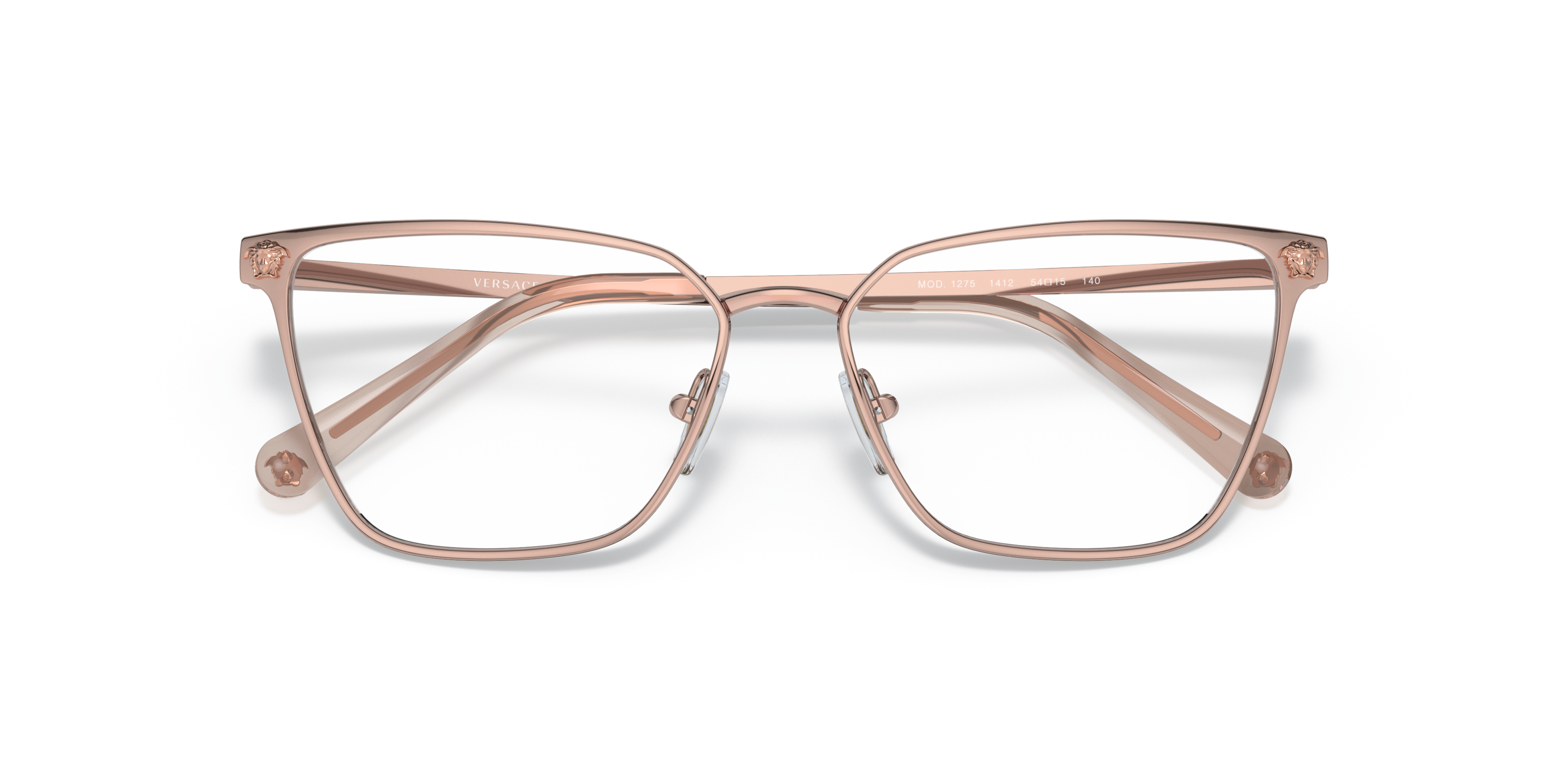Folded Versace VE 1275 (1412) Glasses Transparent / Pink