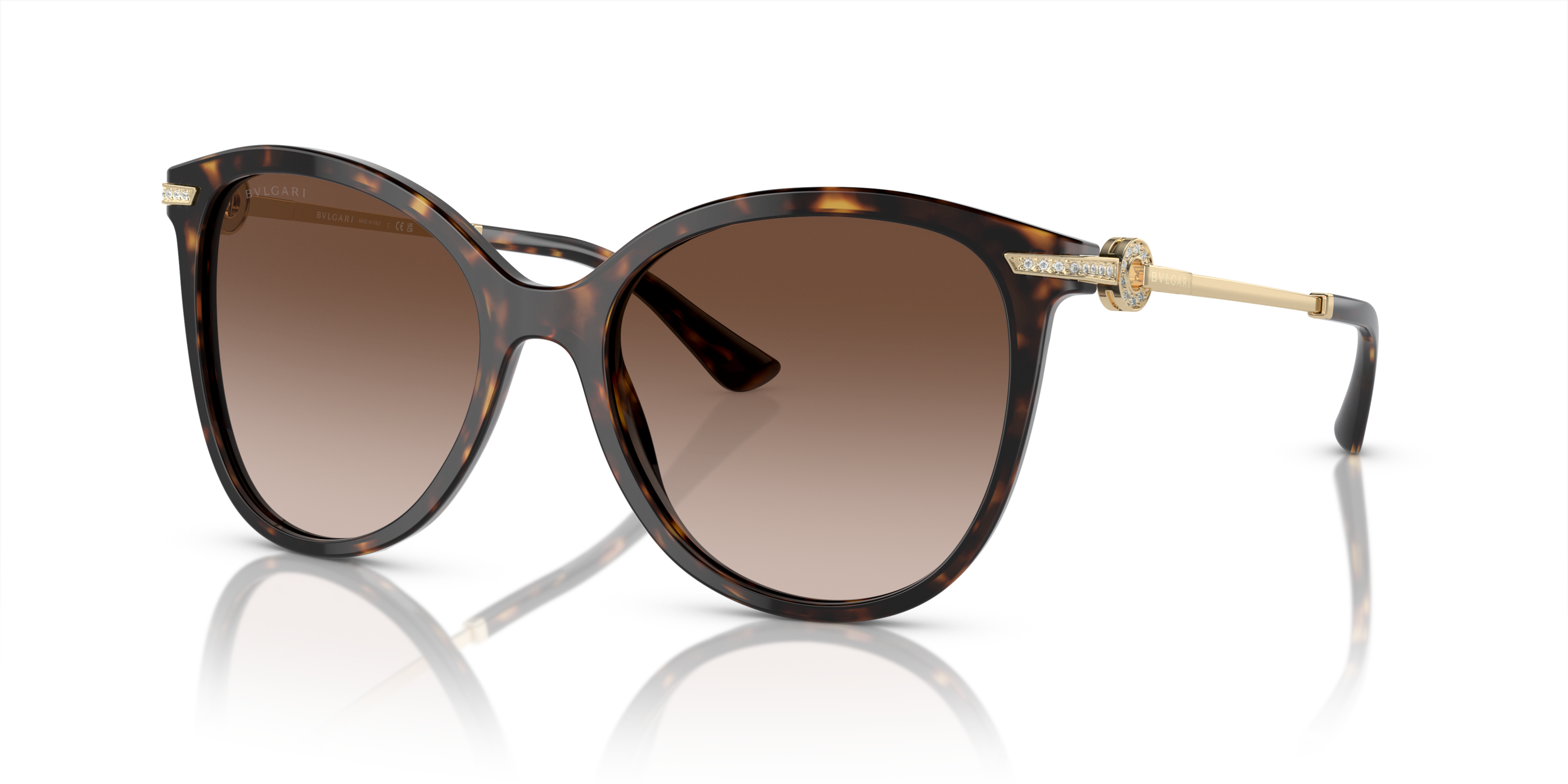 Angle_Left01 Bvlgari BV 8201B (504/13) Sunglasses Brown / Black