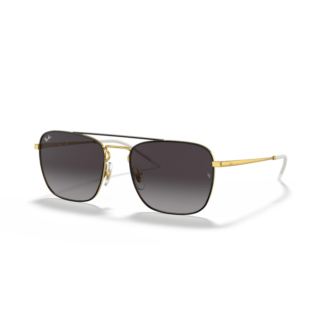 Ray-Ban RB3588 Lunettes de Soleil Homme - Doré Noir - Possibilité de verres correcteurs - Adaptable