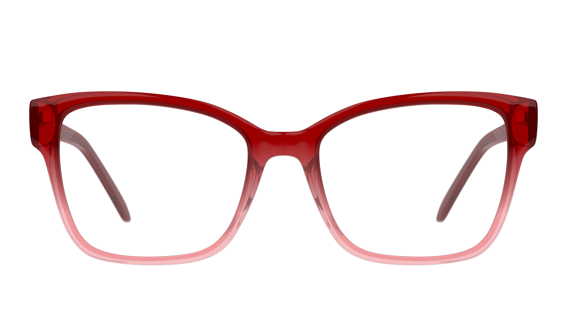 Front Unofficial UNOF0361 (UU00) Glasses Transparent / Burgundy