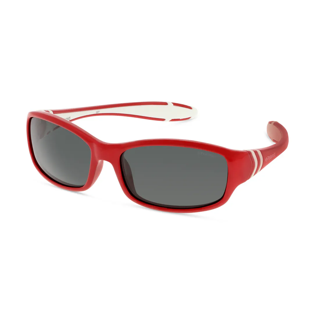 Polaroid PLD 8000/S Lunettes de Soleil Enfant - Rectangle Rouge Gris - Verres Polarisés Polaroid PLD 8000/S Lunettes de Soleil Enfant - Rectangle Rouge Gris - Verres Polarisés