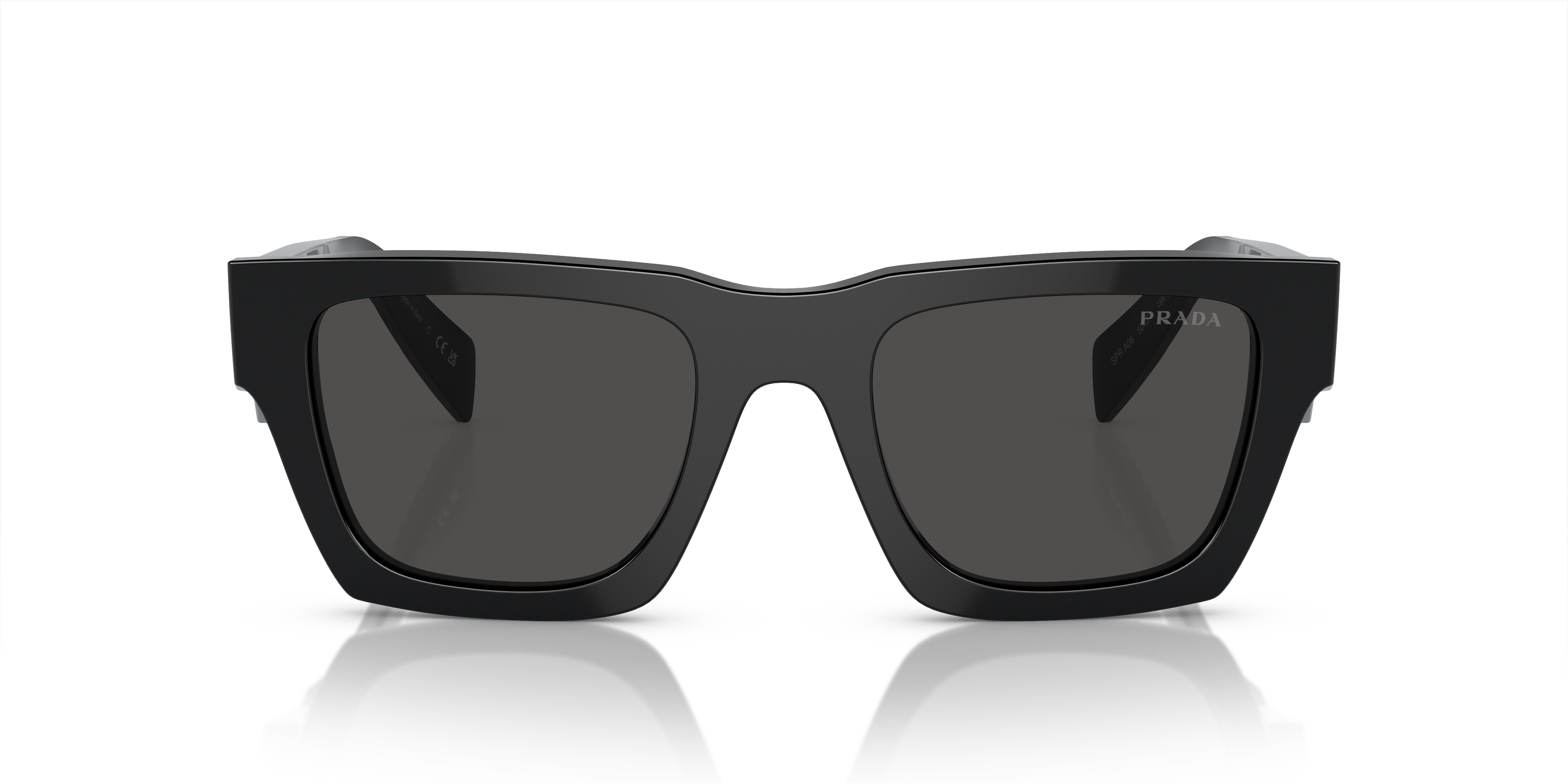 Front Prada PR A06S Sunglasses Grey / Black