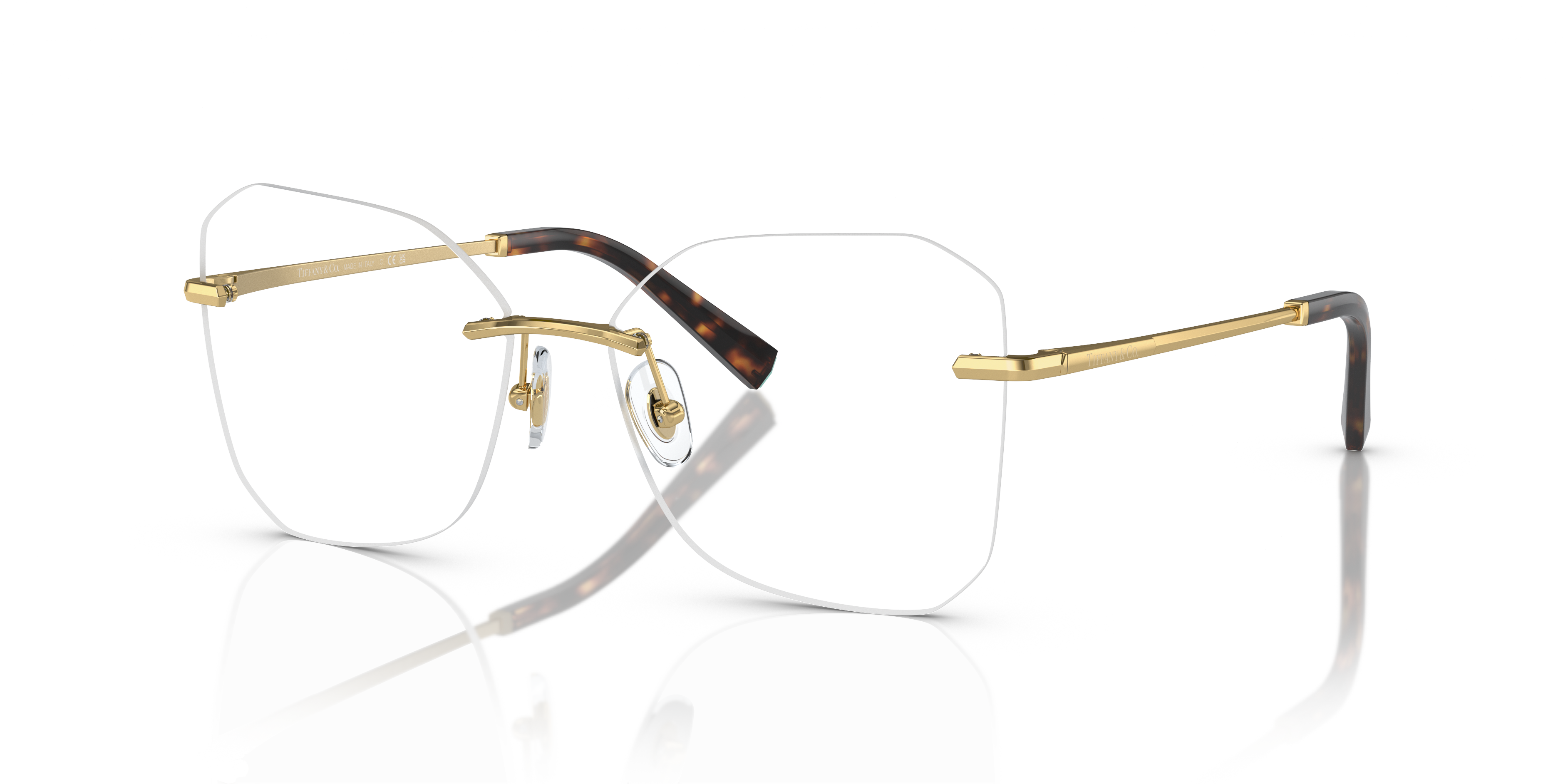 Angle_Left01 Tiffany & Co TF 1150 Glasses Transparent / Gold