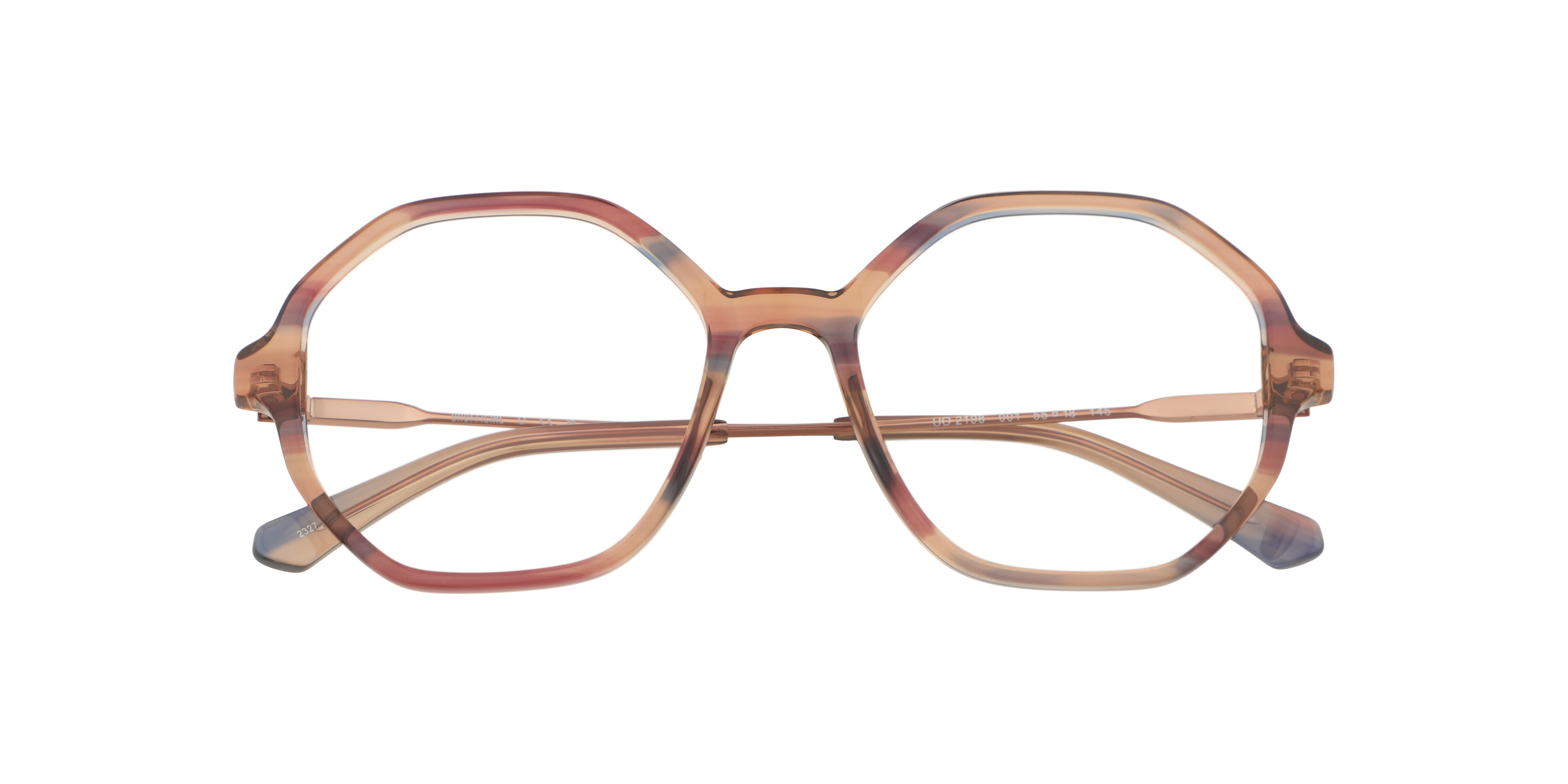 Folded Unofficial UO2198 Glasses Transparent / Brown