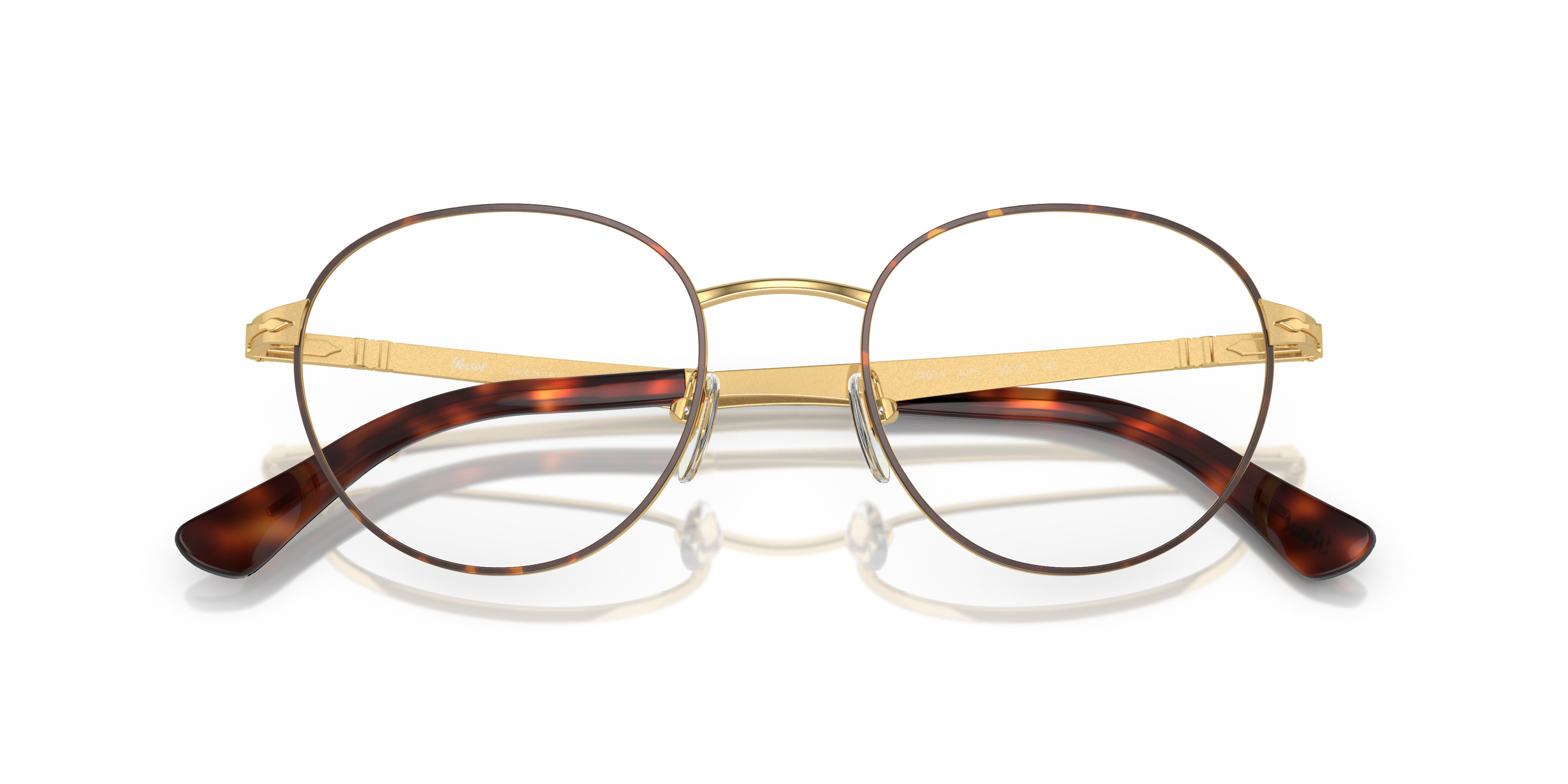 Folded Persol PO 2460V (1075) Glasses Transparent / Tortoise Shell