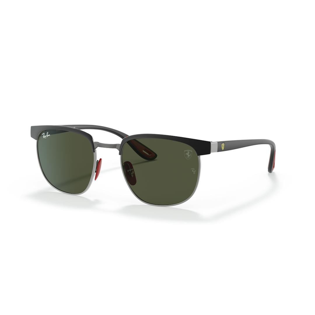 Ray-Ban RB3698M Lunettes de Soleil - Carrée Noir Gris - Possibilité de verres correcteurs - Adaptabl