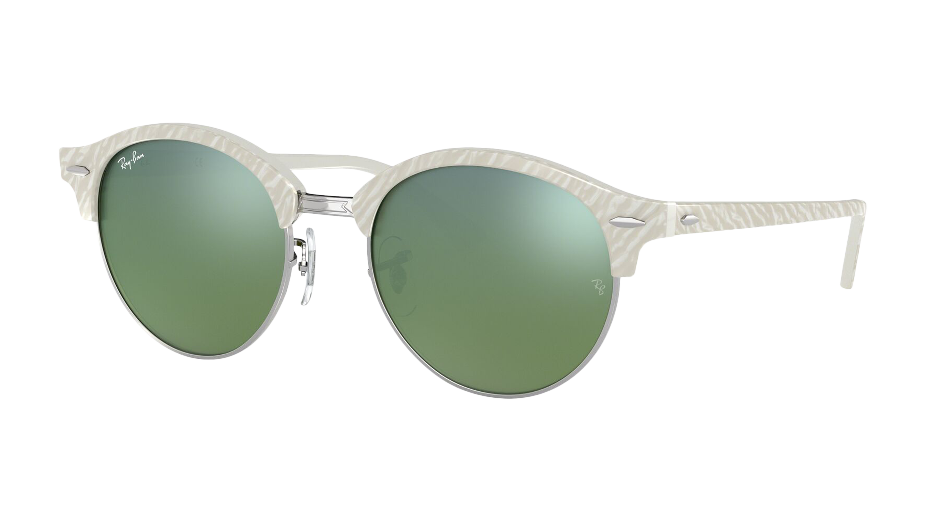 Angle_Left01 Ray-Ban Clubround Classic RB4246 988/2X Zwart / Beige