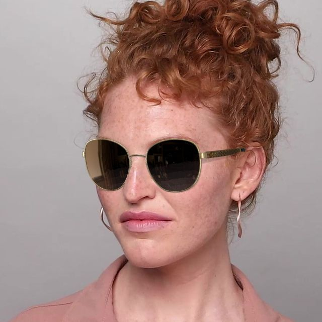 On_Model_Female02 Ralph by Ralph Lauren RA 4131 Sunglasses Brown / Gold